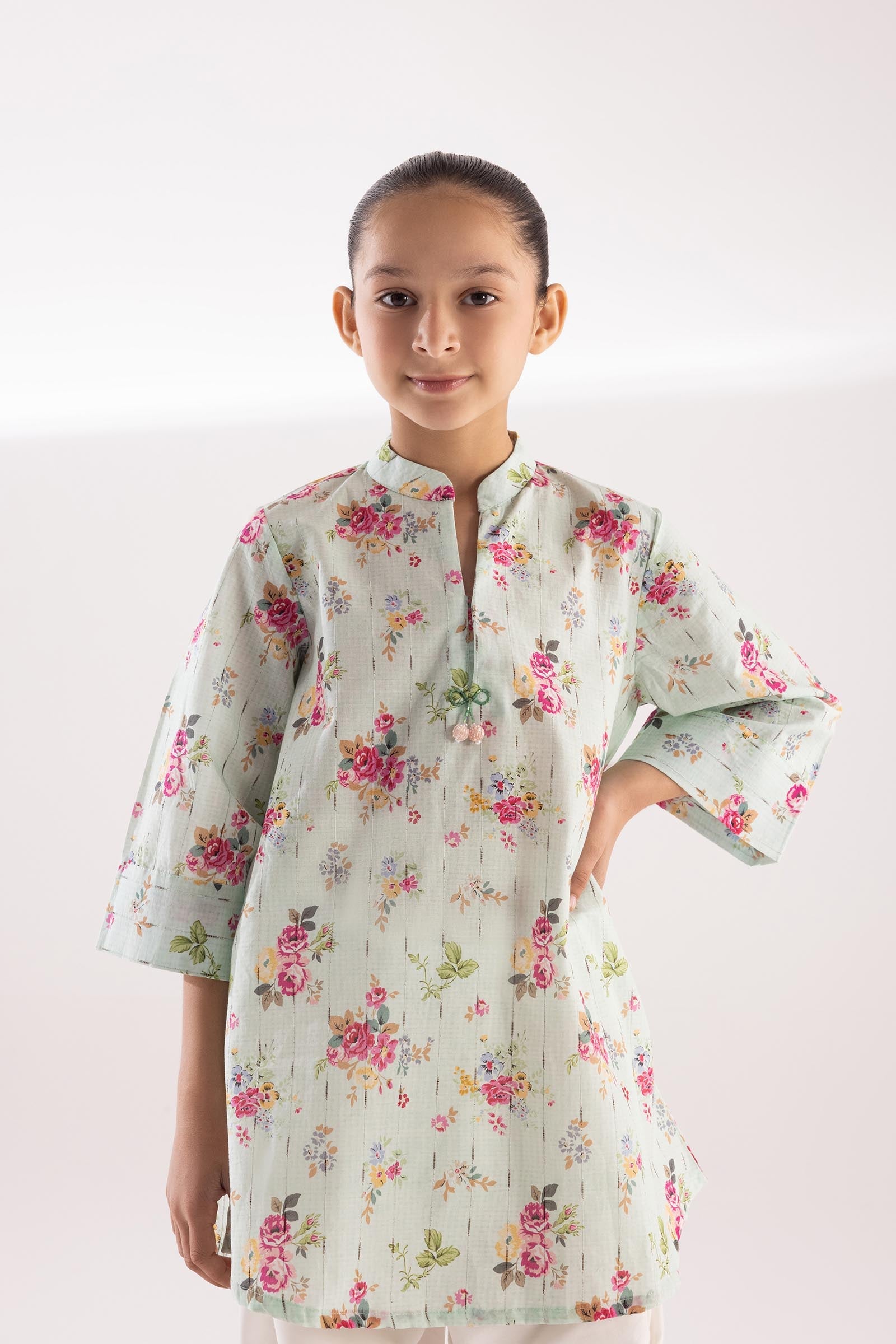 Stitched Kids Printed Textured Shirt