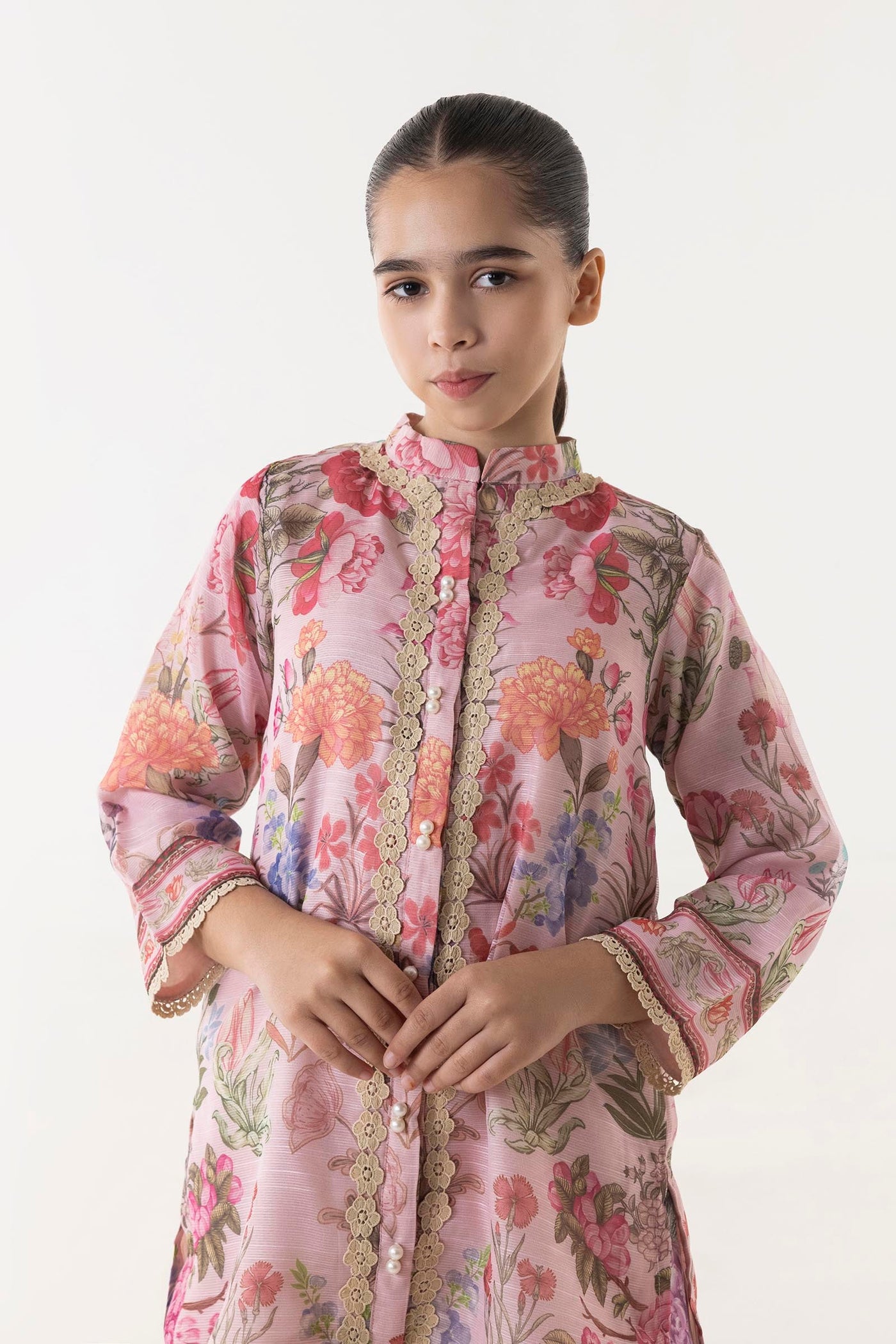 Stitched Kids Embroidered Shirt + Bottom
