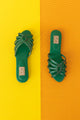 Kids Green Embellished Flats