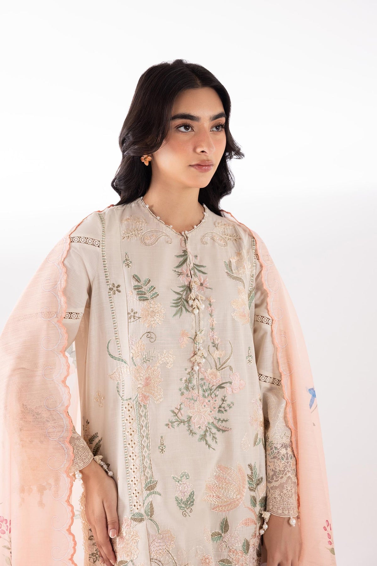 Stitched Luxury Lawn Suit