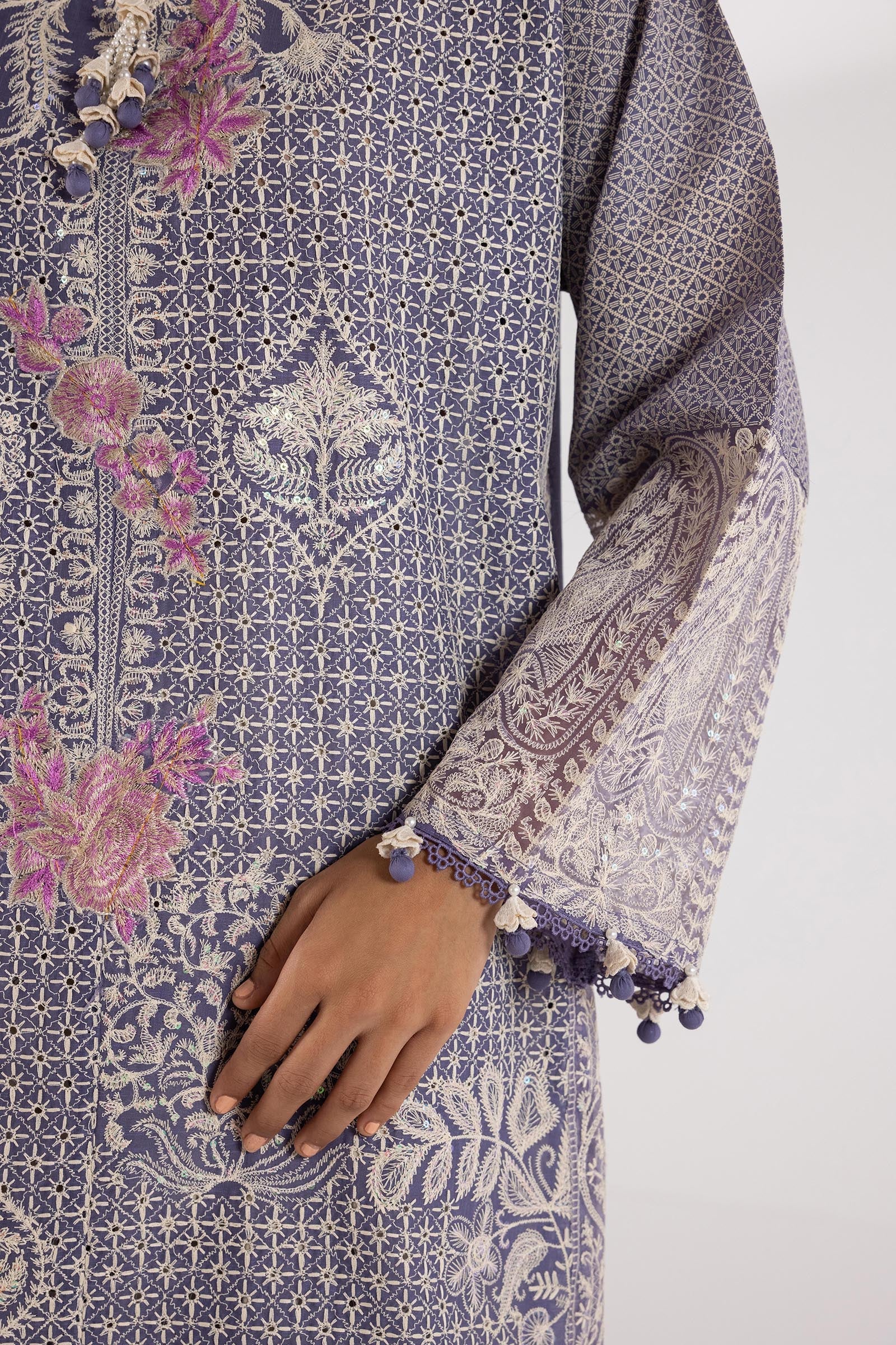 Stitched Luxury Lawn Suit