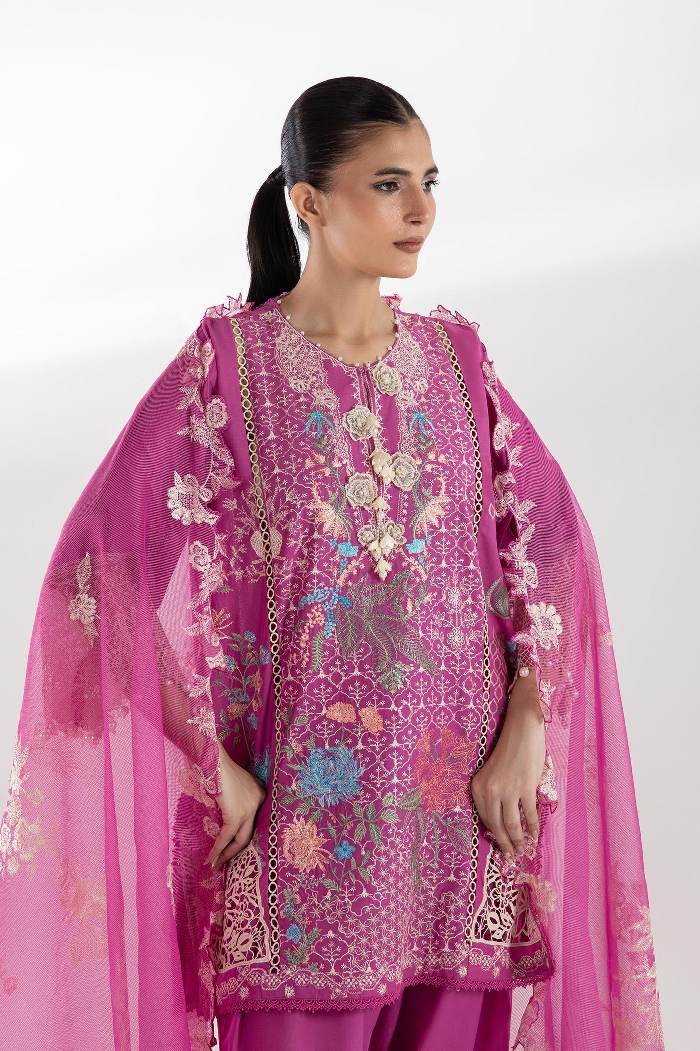 Stitched Luxury Lawn Suit