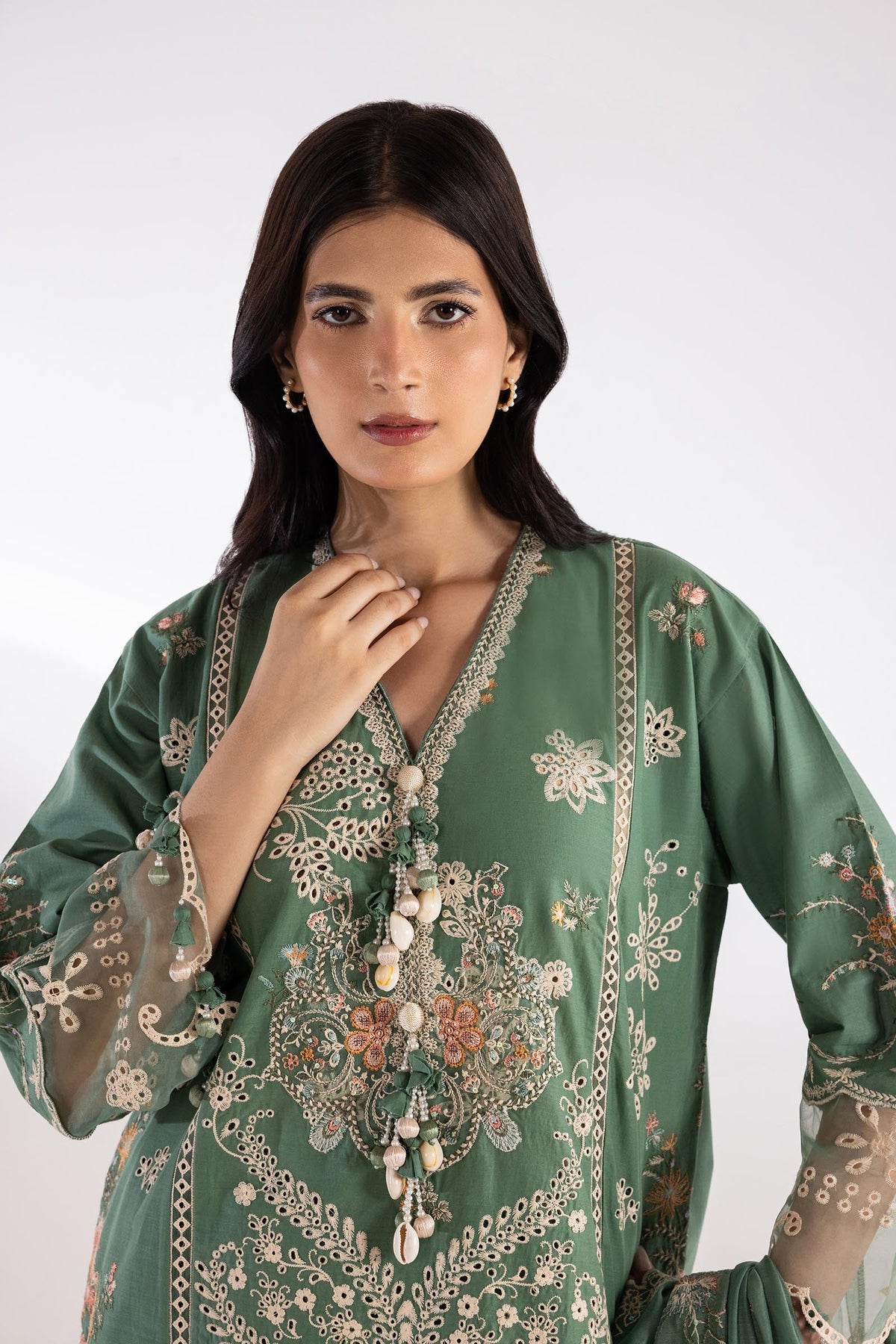 Stitched Embroidered Lawn Shirt+ Shalwar