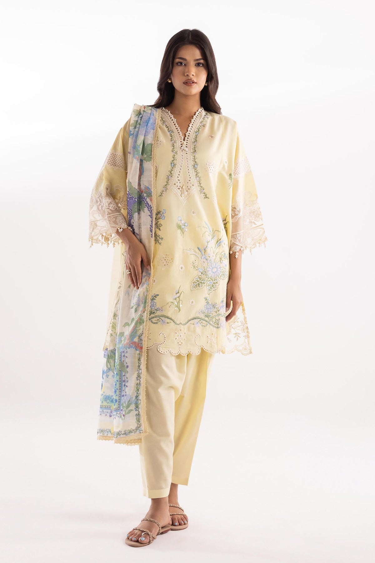 Stitched Luxury Lawn Suit