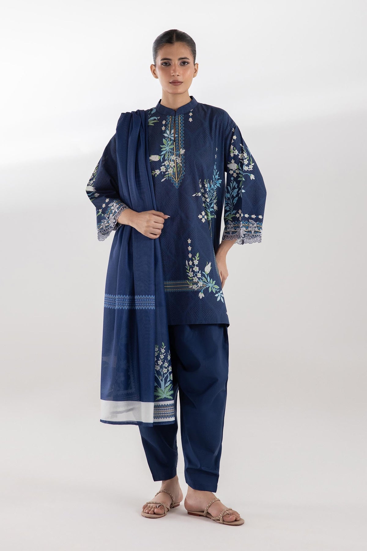 Stitched Printed Lawn Shirt + Shalwar