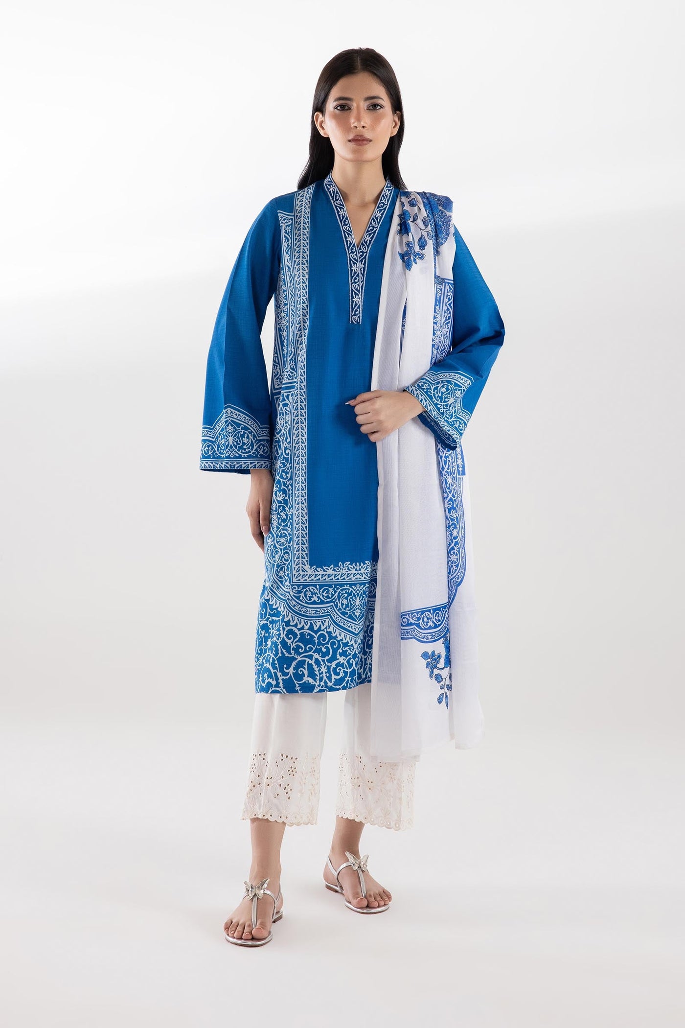 Stitched Printed Lawn Shirt + Dupatta