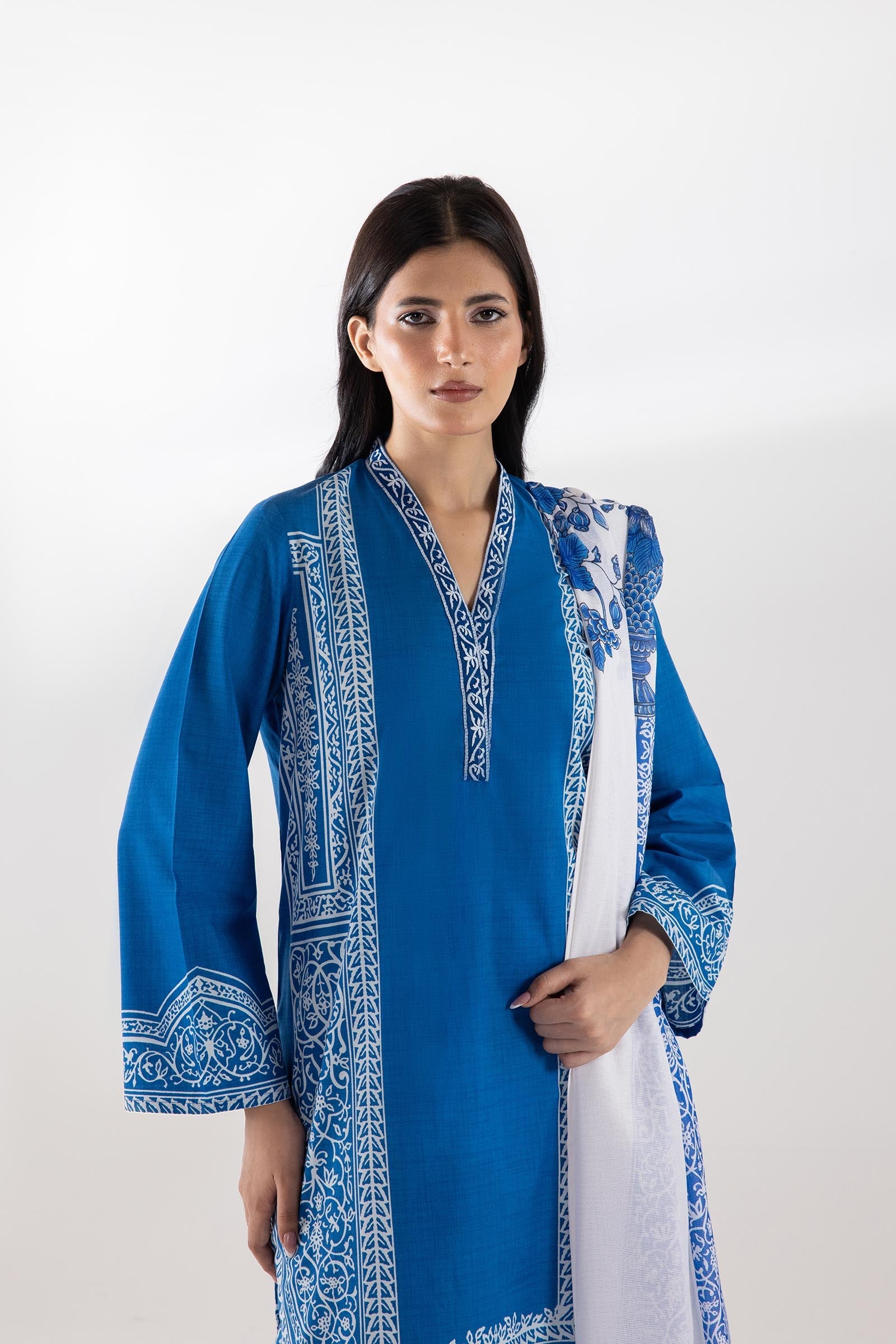 Stitched Printed Lawn Shirt + Dupatta