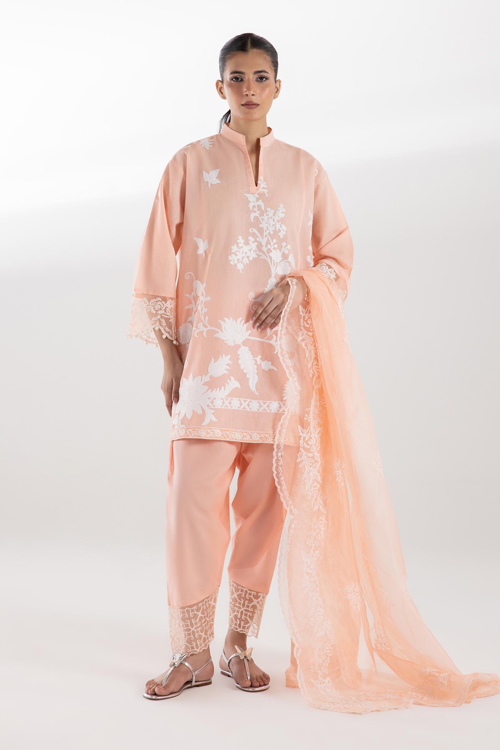 Stitched Muzlin Lawn Suit
