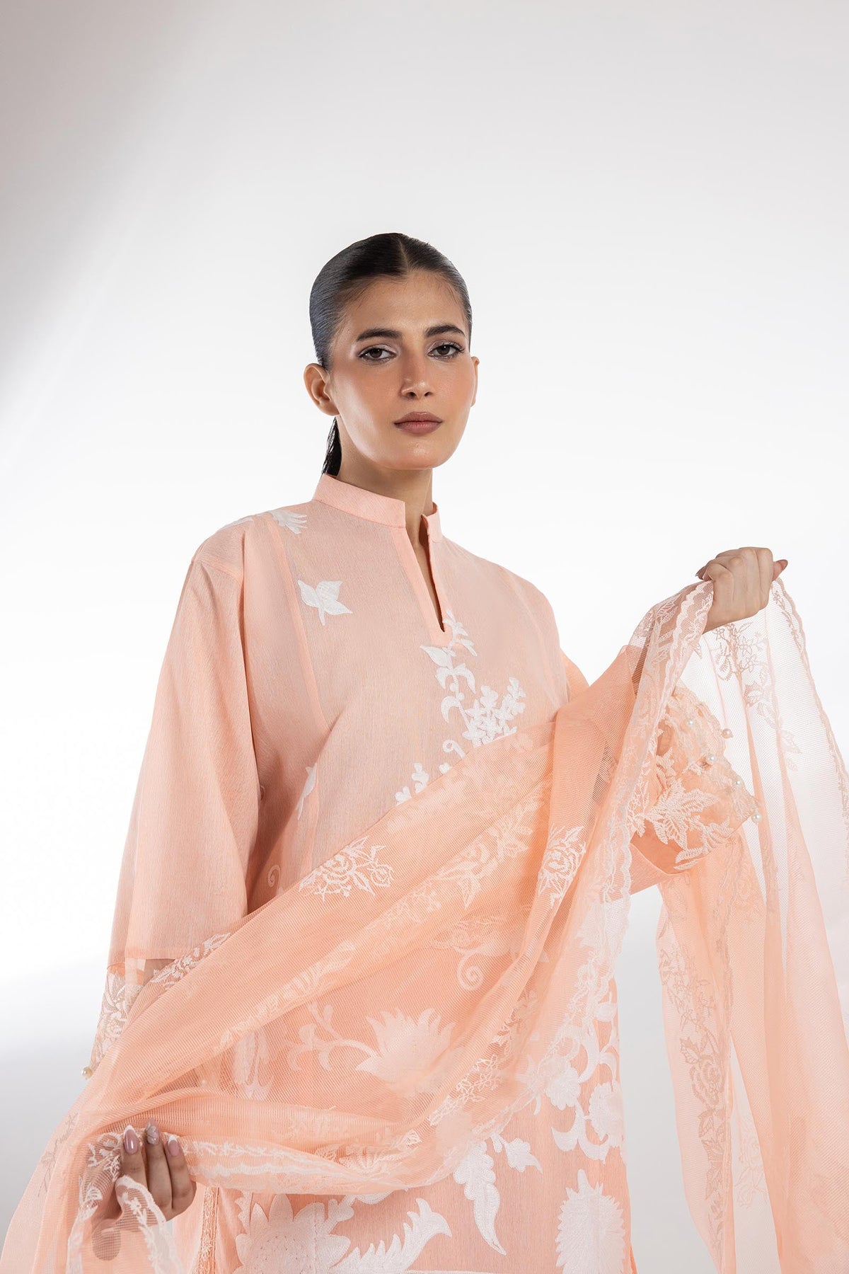 Stitched Muzlin Embroidered Lawn Suit