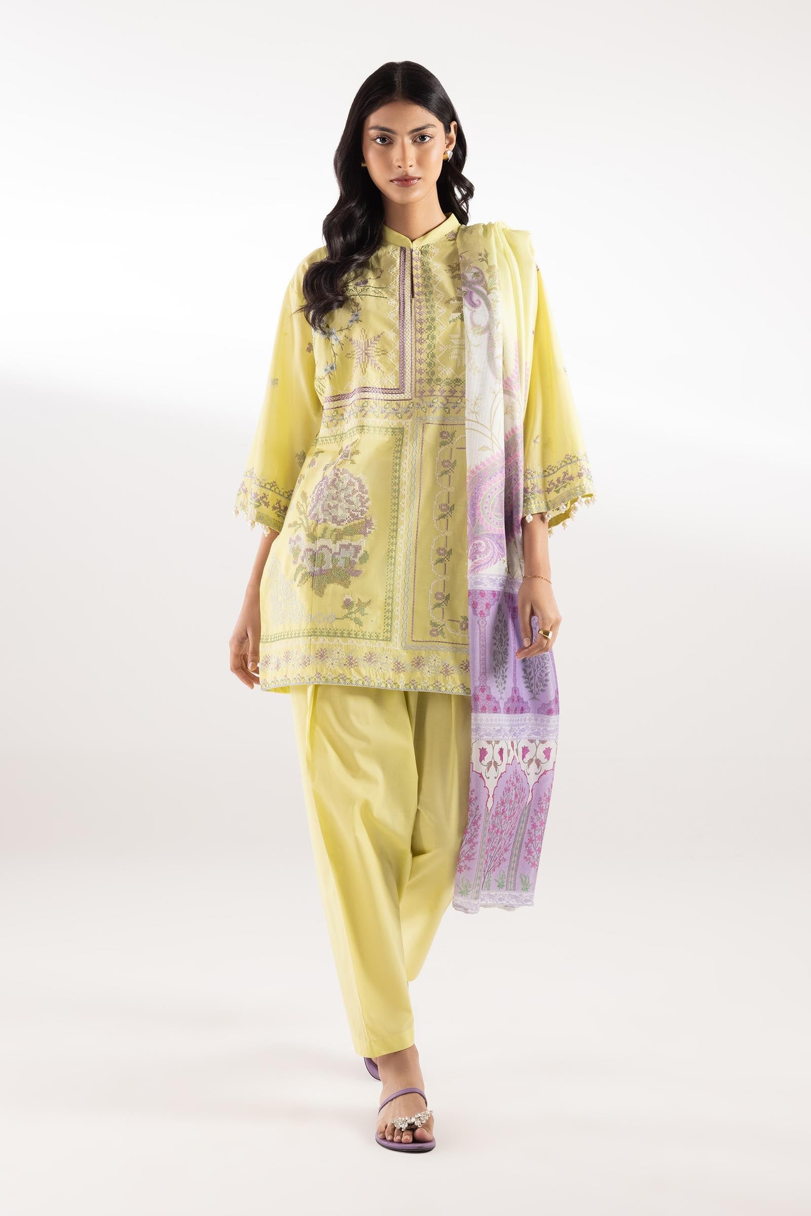 Stitched Muzlin Lawn Shirt