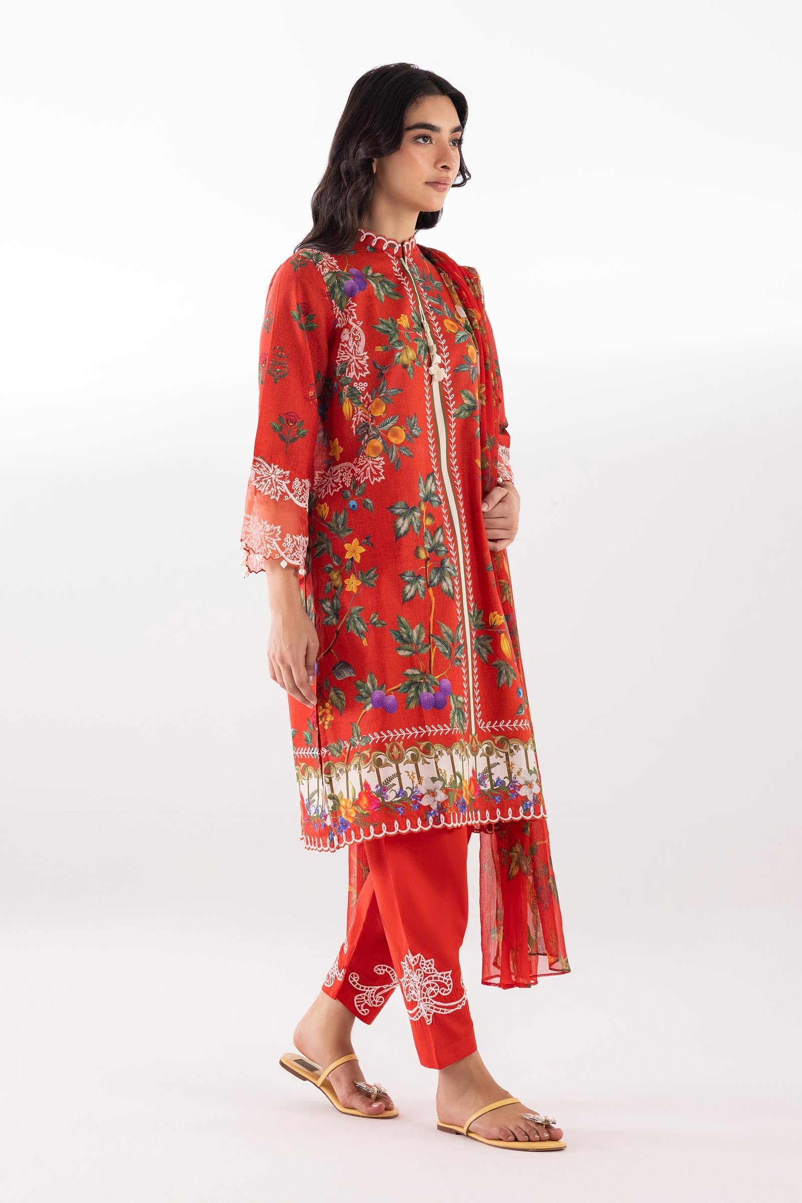 Stitched Muzlin Lawn Suit