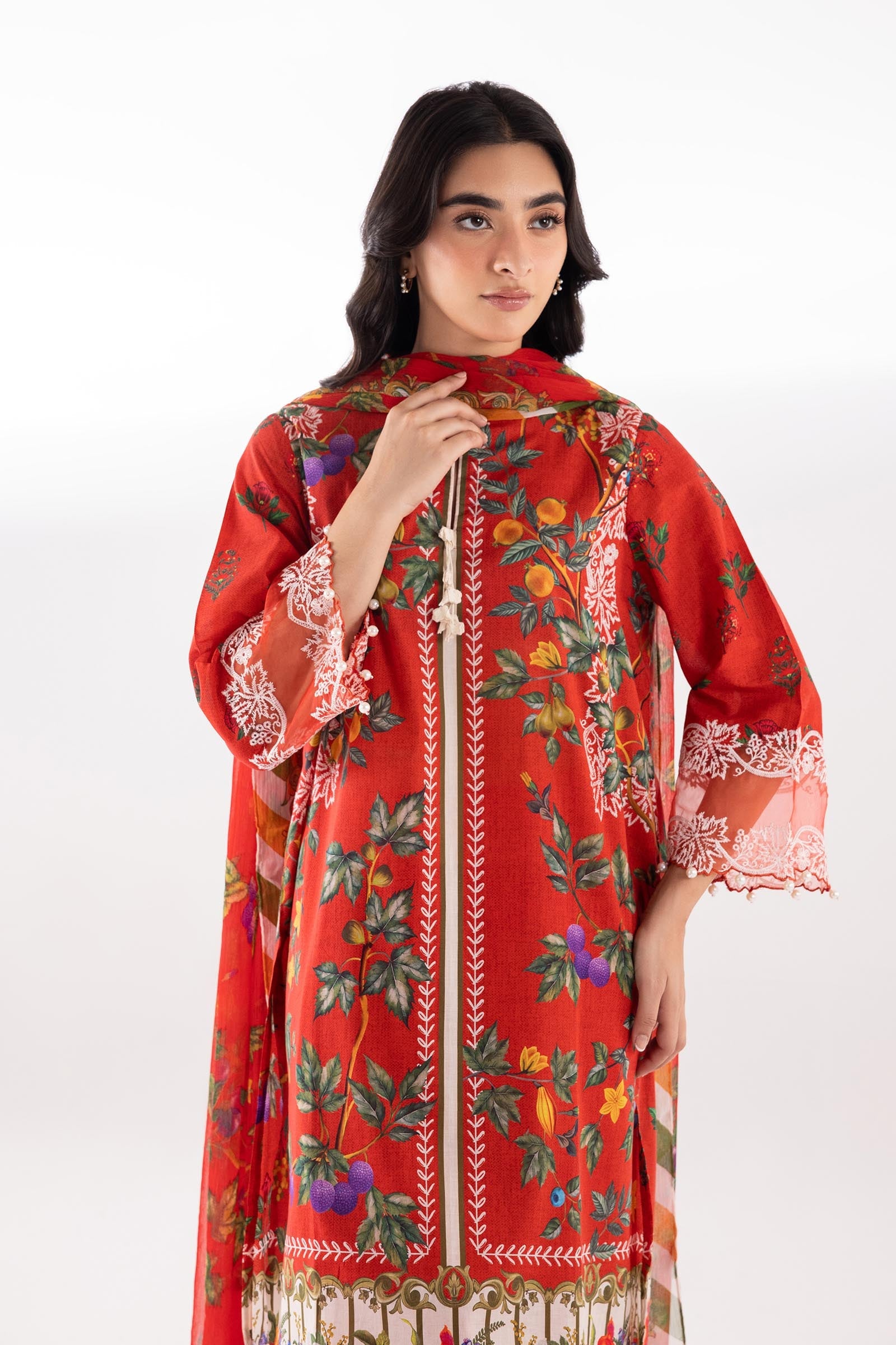 Stitched Muzlin Lawn Suit