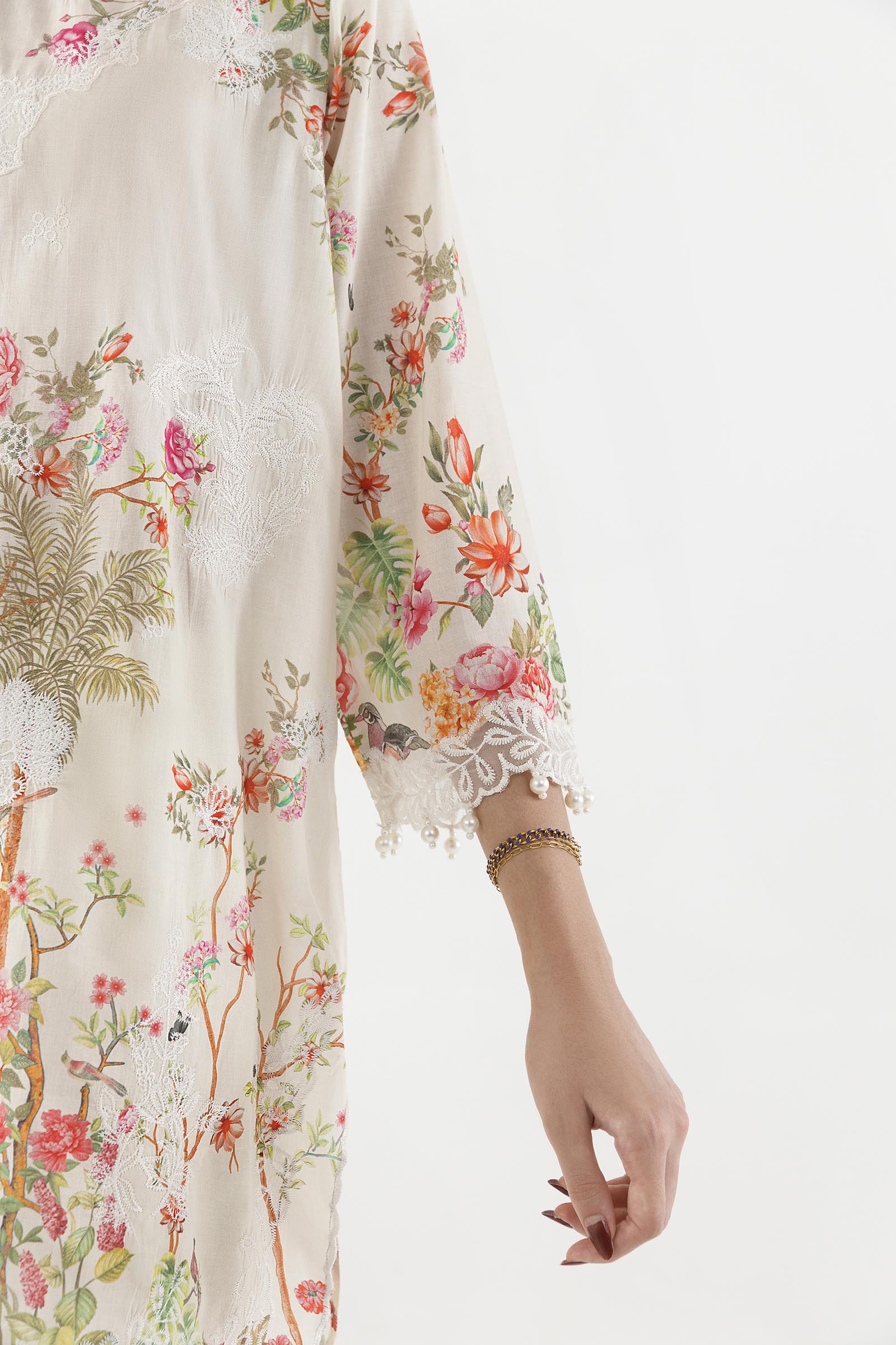Stitched Printed Lawn Shirt+ Culotte