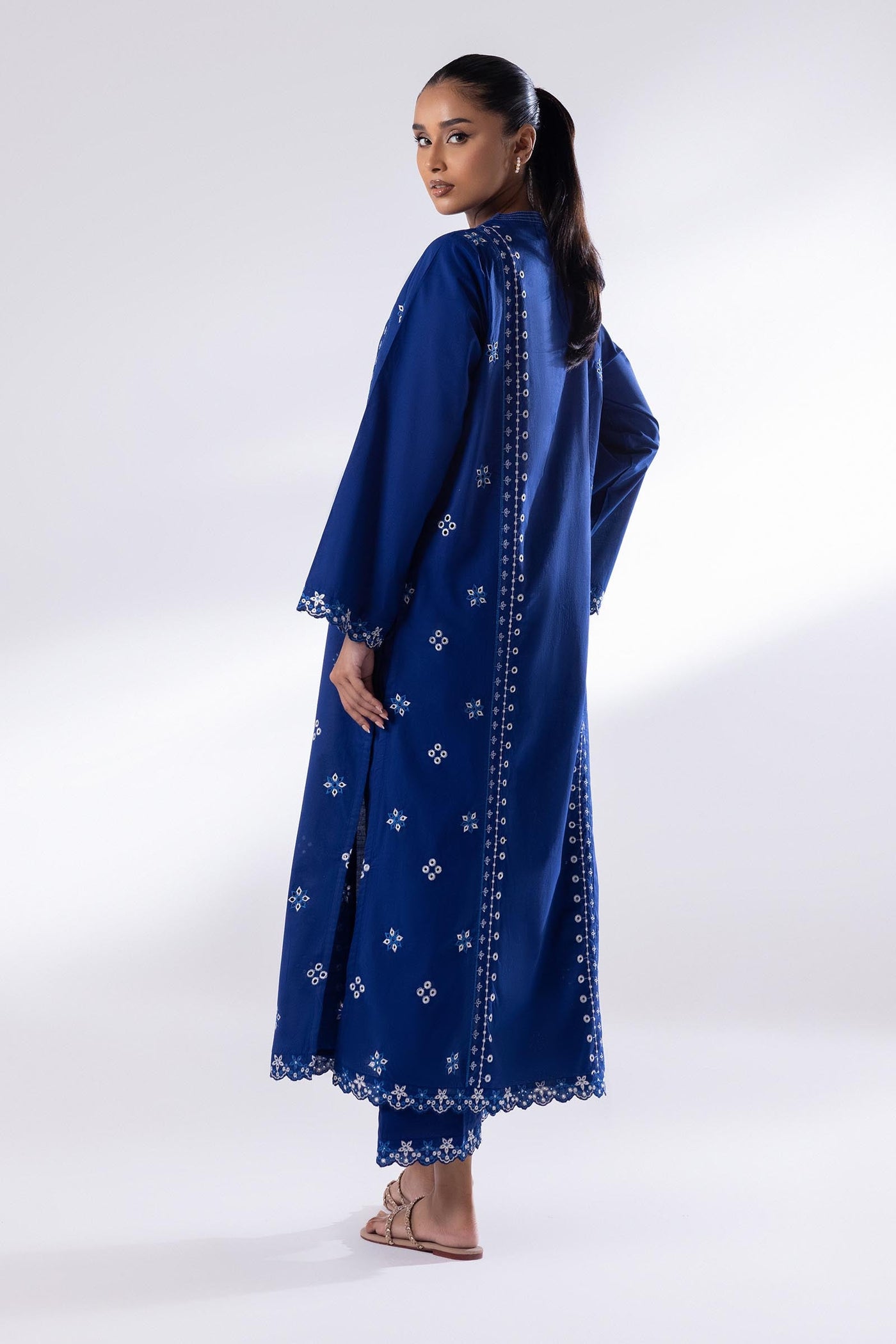 Stitched Blue Lawn Shirt + Bottom