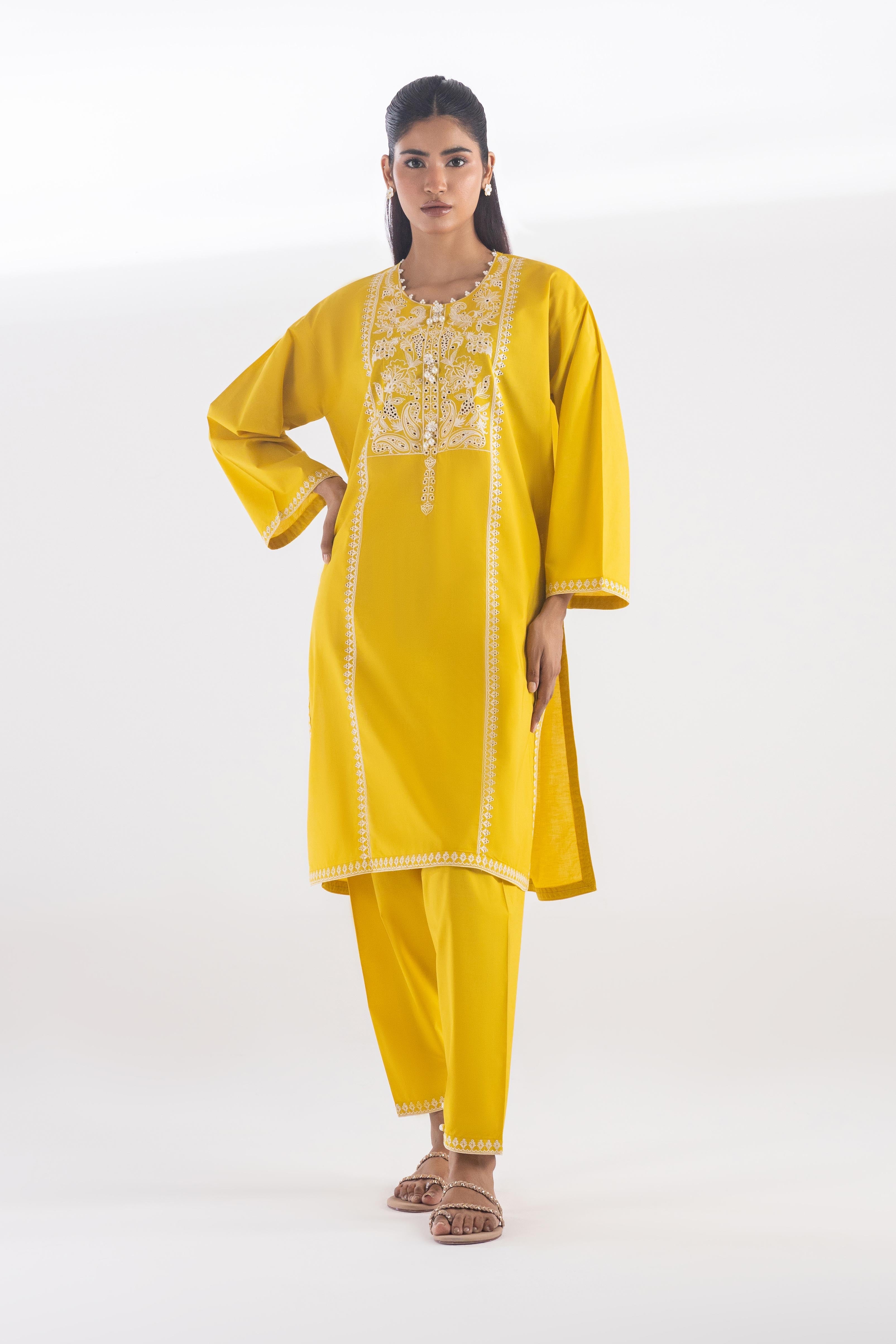 Stitched Embroidered Lawn Shirt + Shalwar