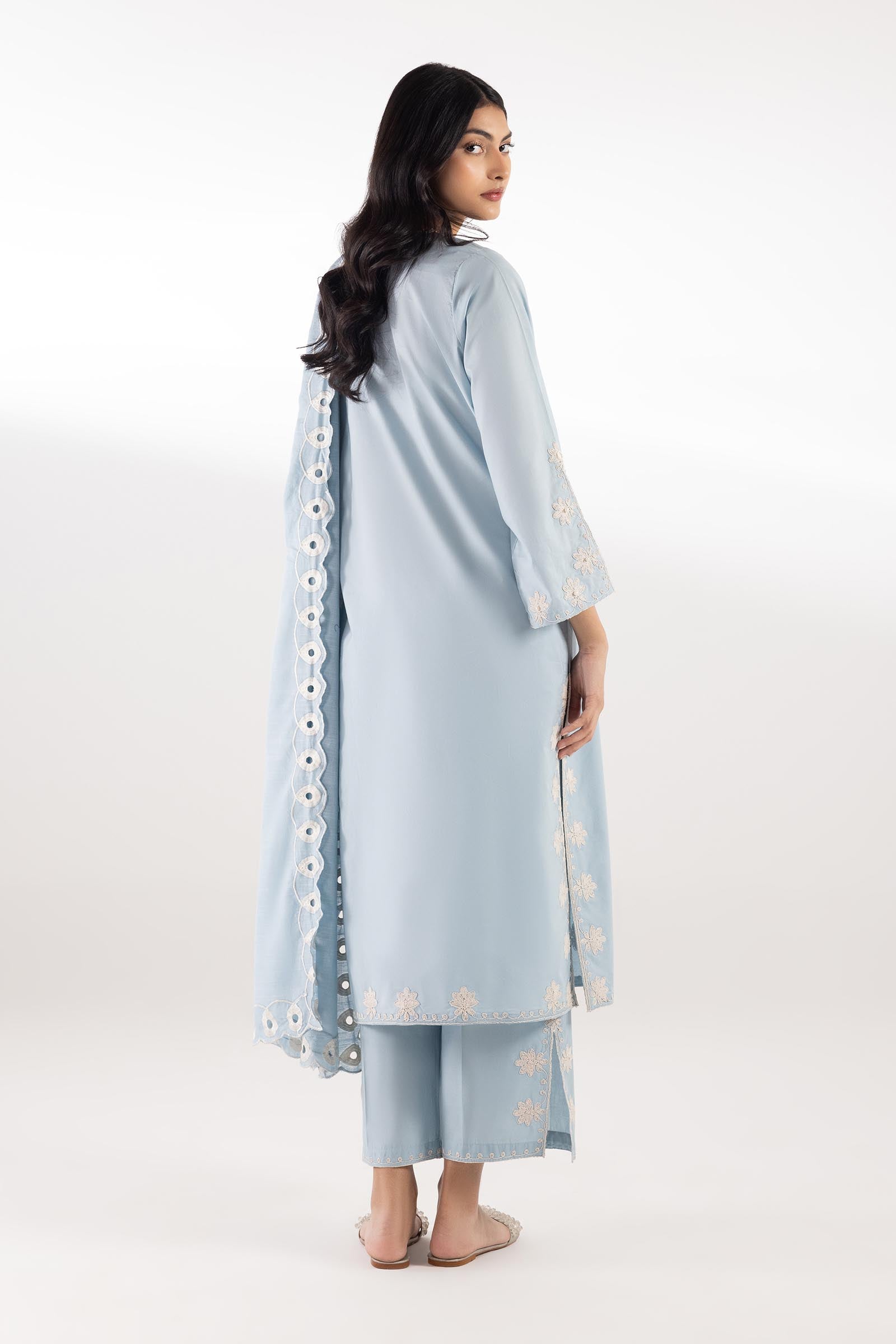 Stitched Embroidered Lawn Shirt