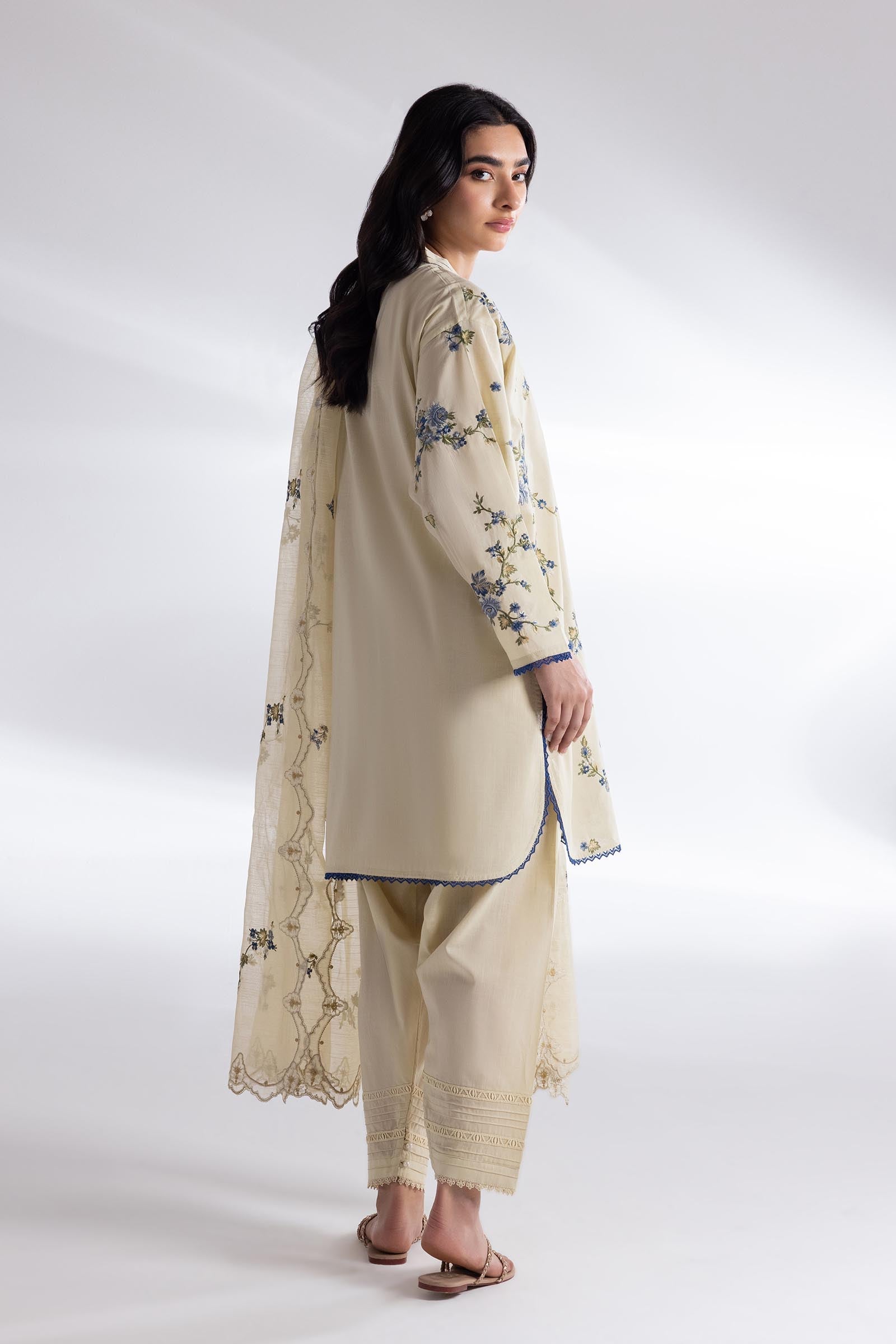 Stitched Embroidered Shirt + Bottom