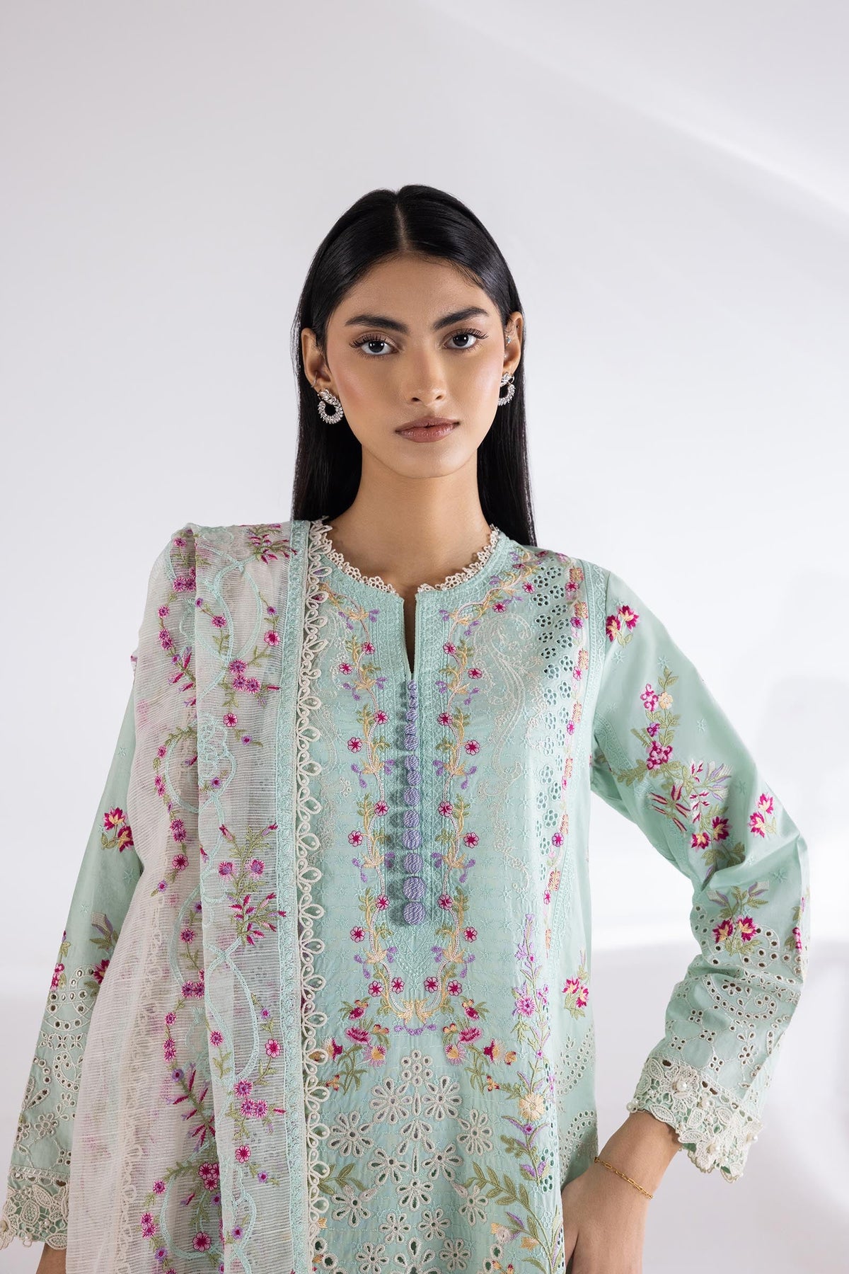 Stitched Lawn Embroidered Culotte