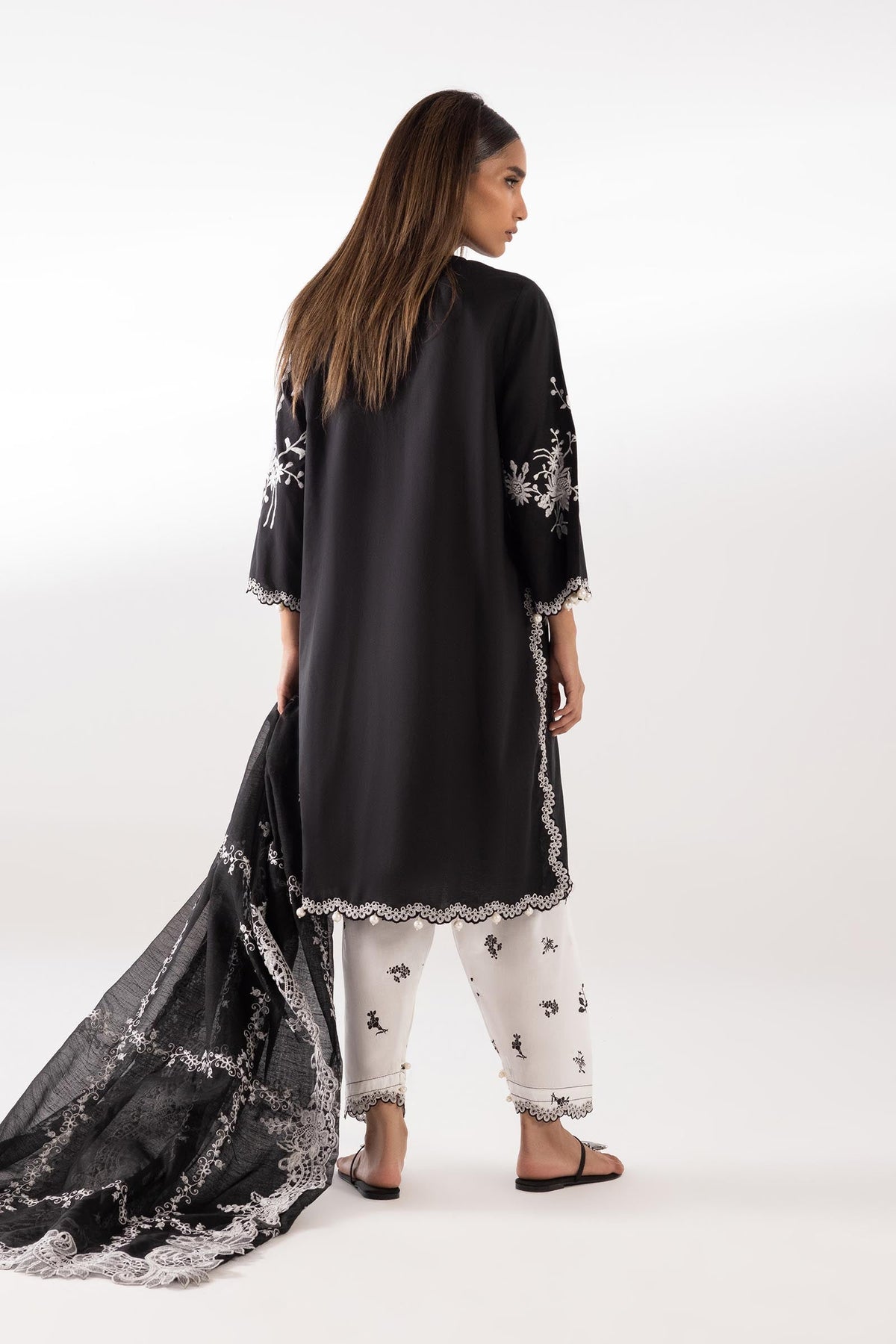 Stitched Lawn Embroidered Shirt