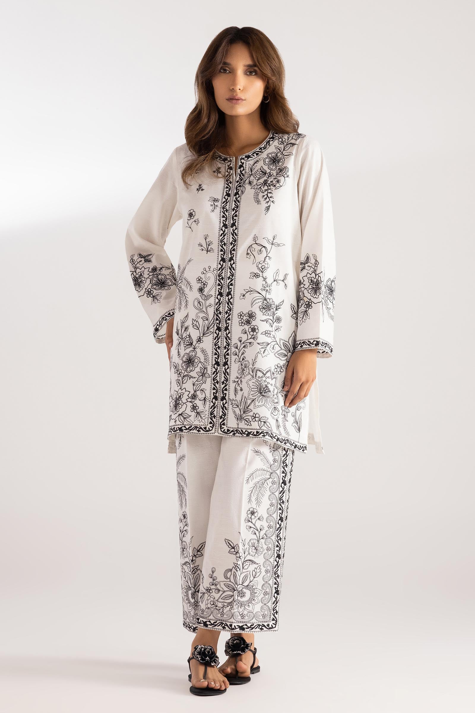 Stitched Jacquard Embroidered Shirt