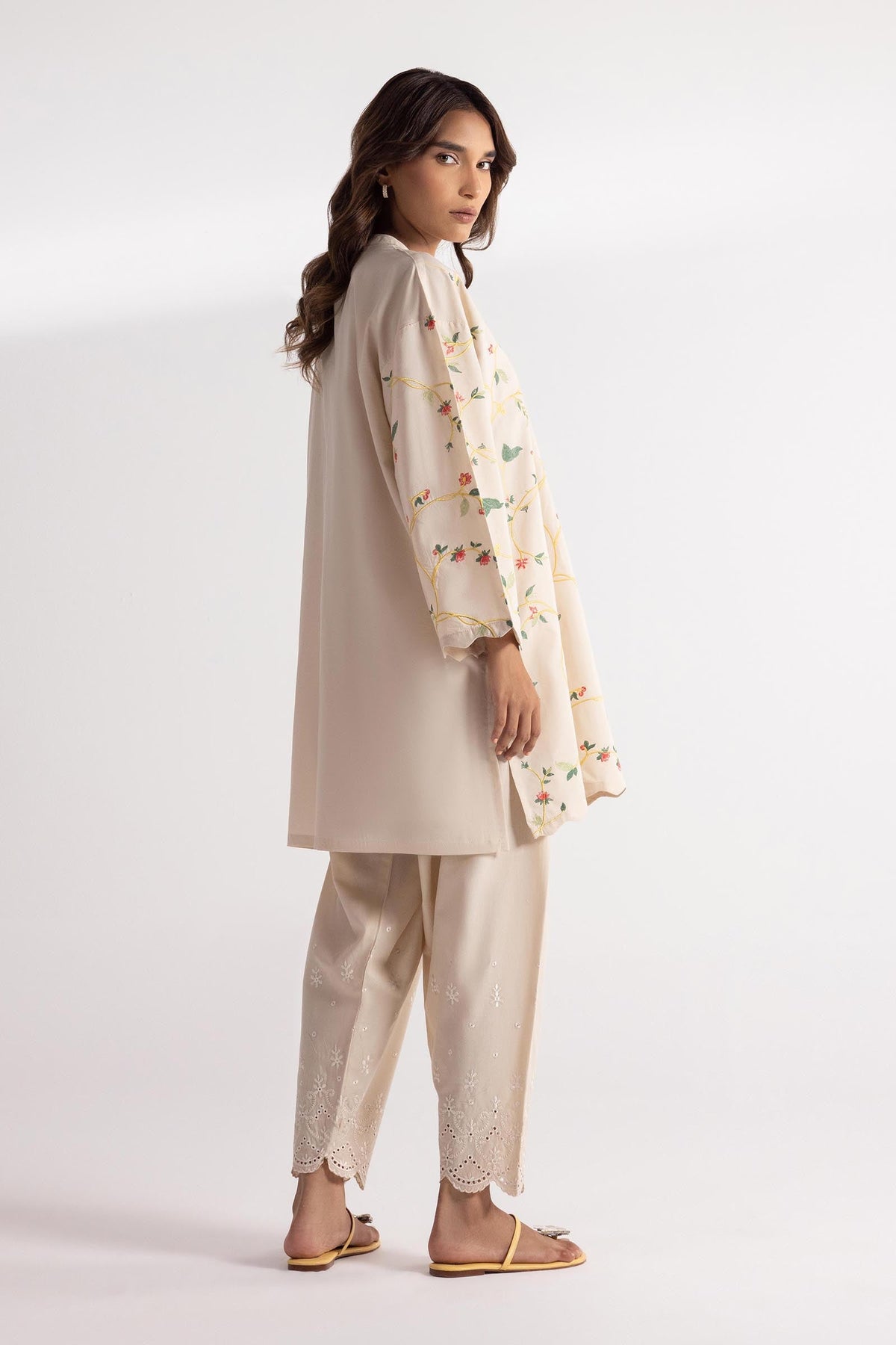 Stitched Embroidered lawn Shirt