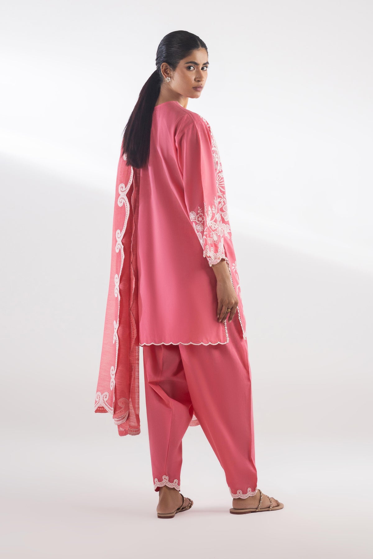 Stitched Embroidered Bottom