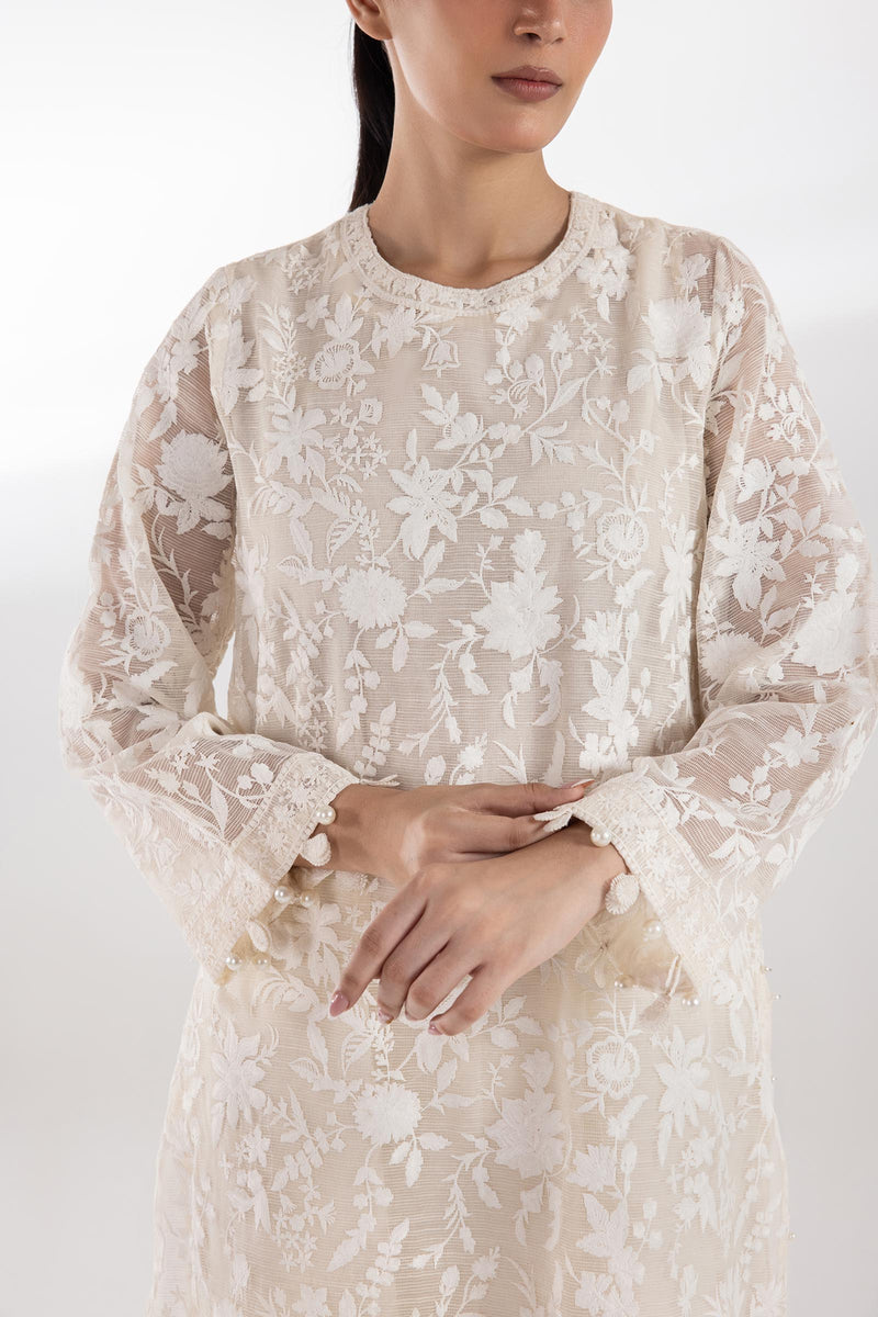 Stitched Embroidered Raw Silk Set