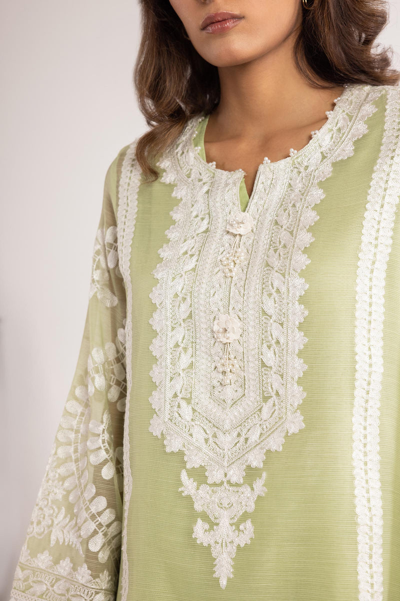 Stitched Embroidered Cambric Culotte