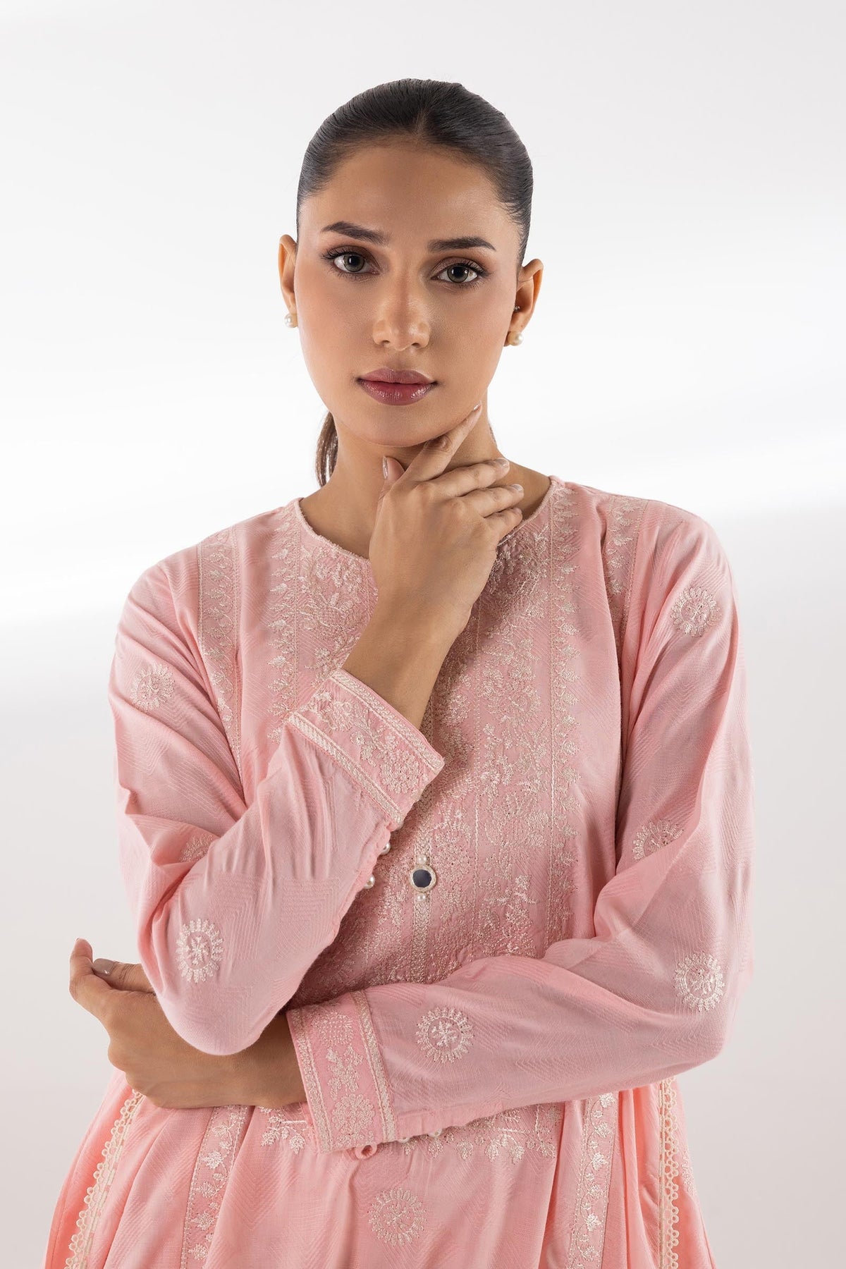 Stitched Jacquard Embroidered Shirt