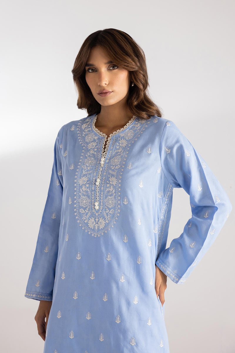 Stitched Blended Jacquard Printed Shirt