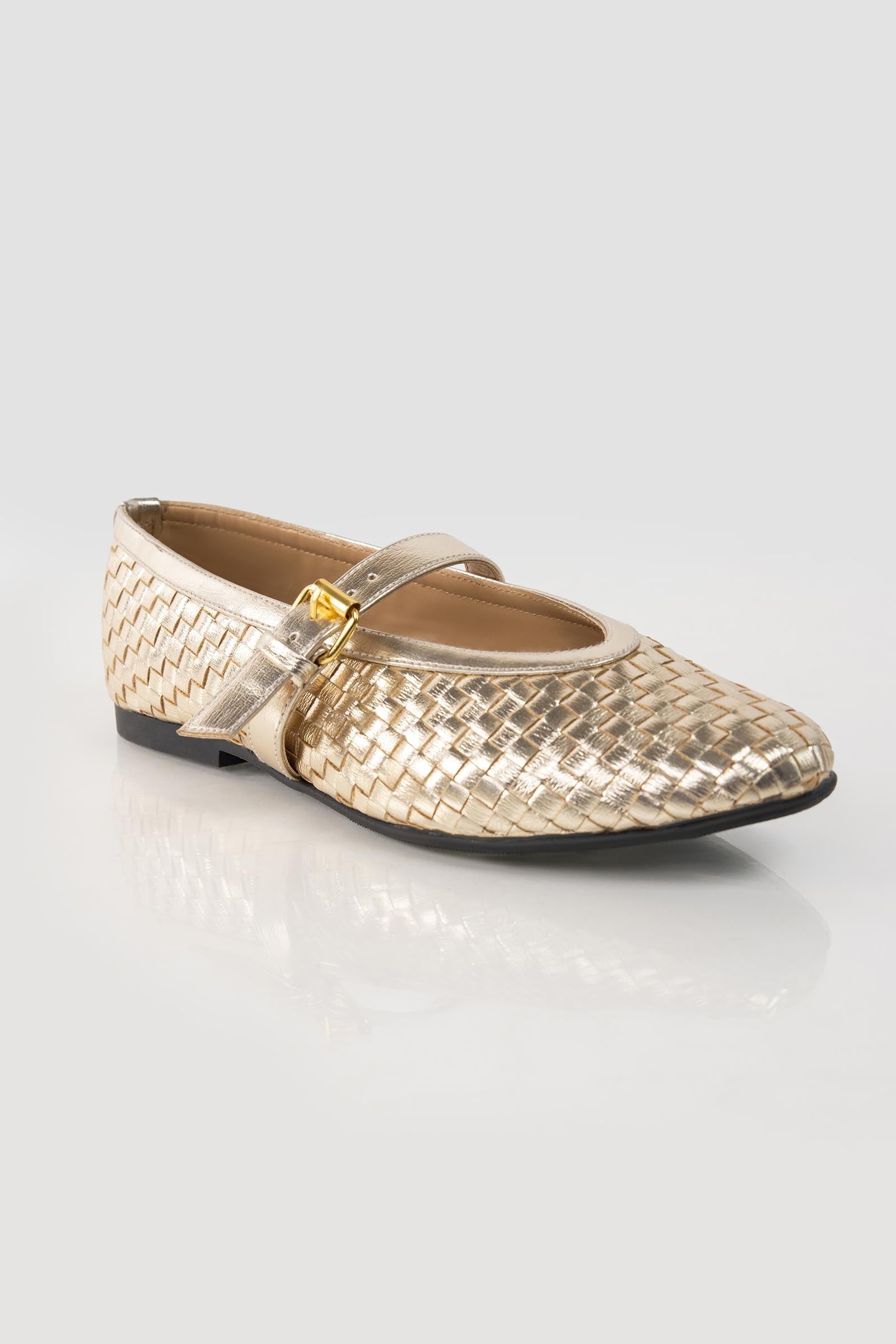 Gold Textured Mule