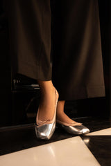 Metallic Silver Pump
