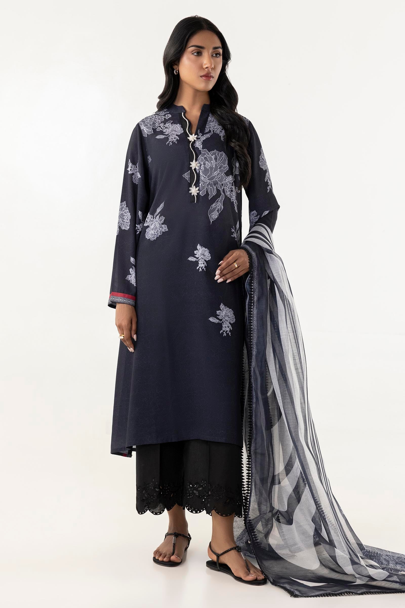 Stitched Crepe Shirt