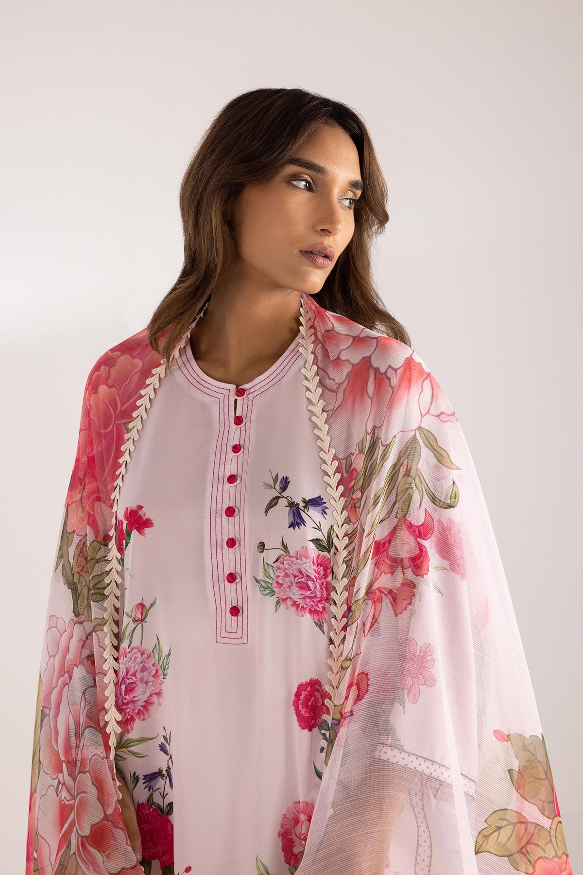 Stitched Printed Crepe Shirt + Dupatta