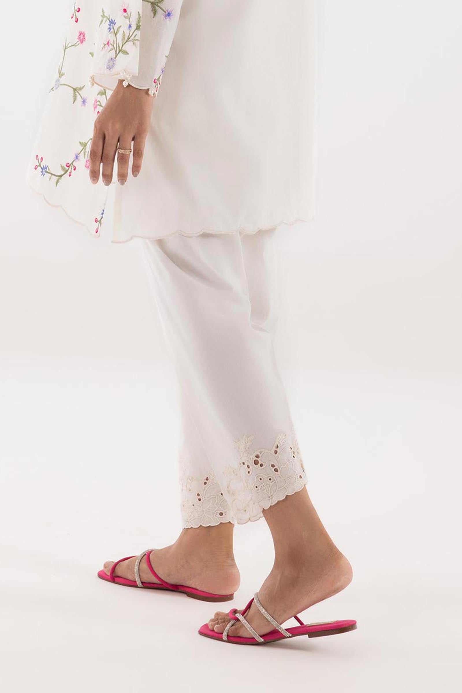 Stitched Embroidered Dobby Skinny Shalwar