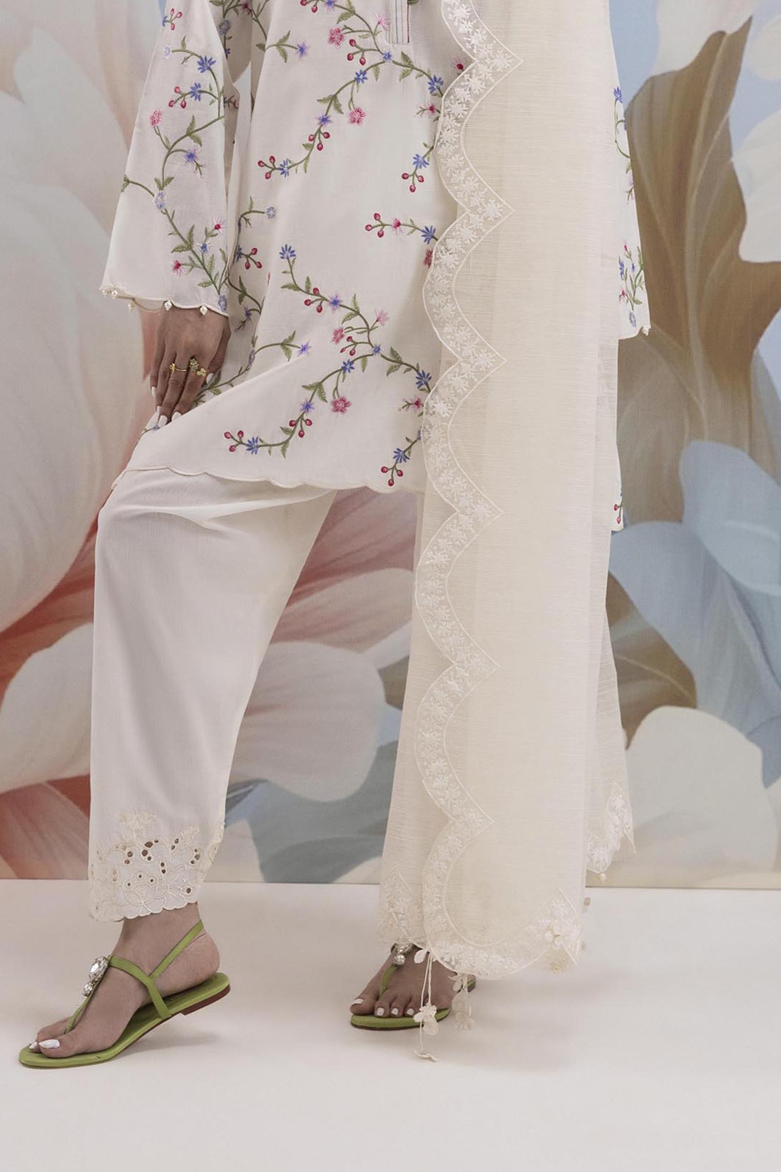 Stitched Embroidered Dobby Skinny Shalwar