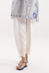 Stitched Embroidered Raw Silk Shalwar