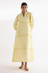 Stitched Dyed Cotton Dress