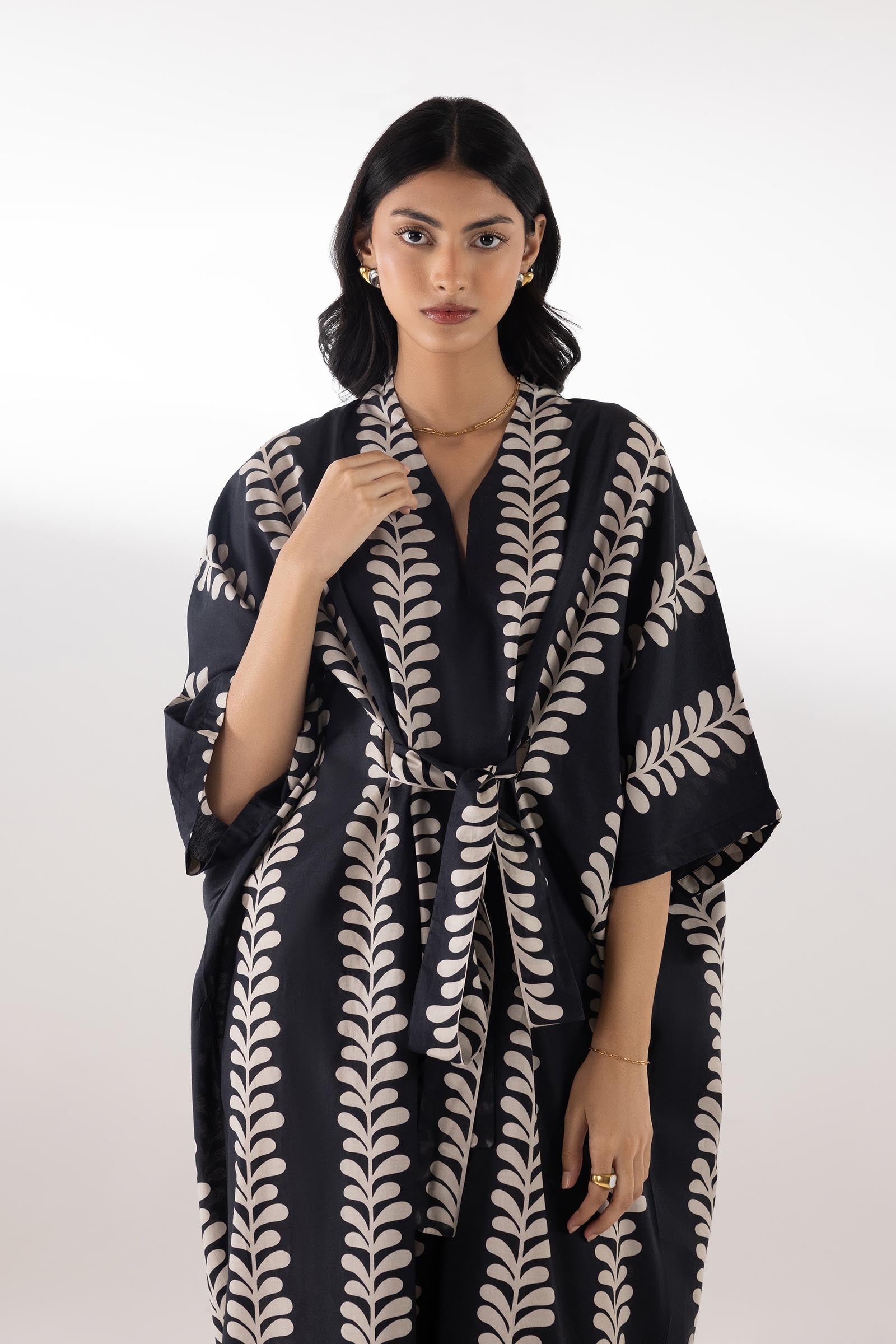 Stitched Printed Kaftan