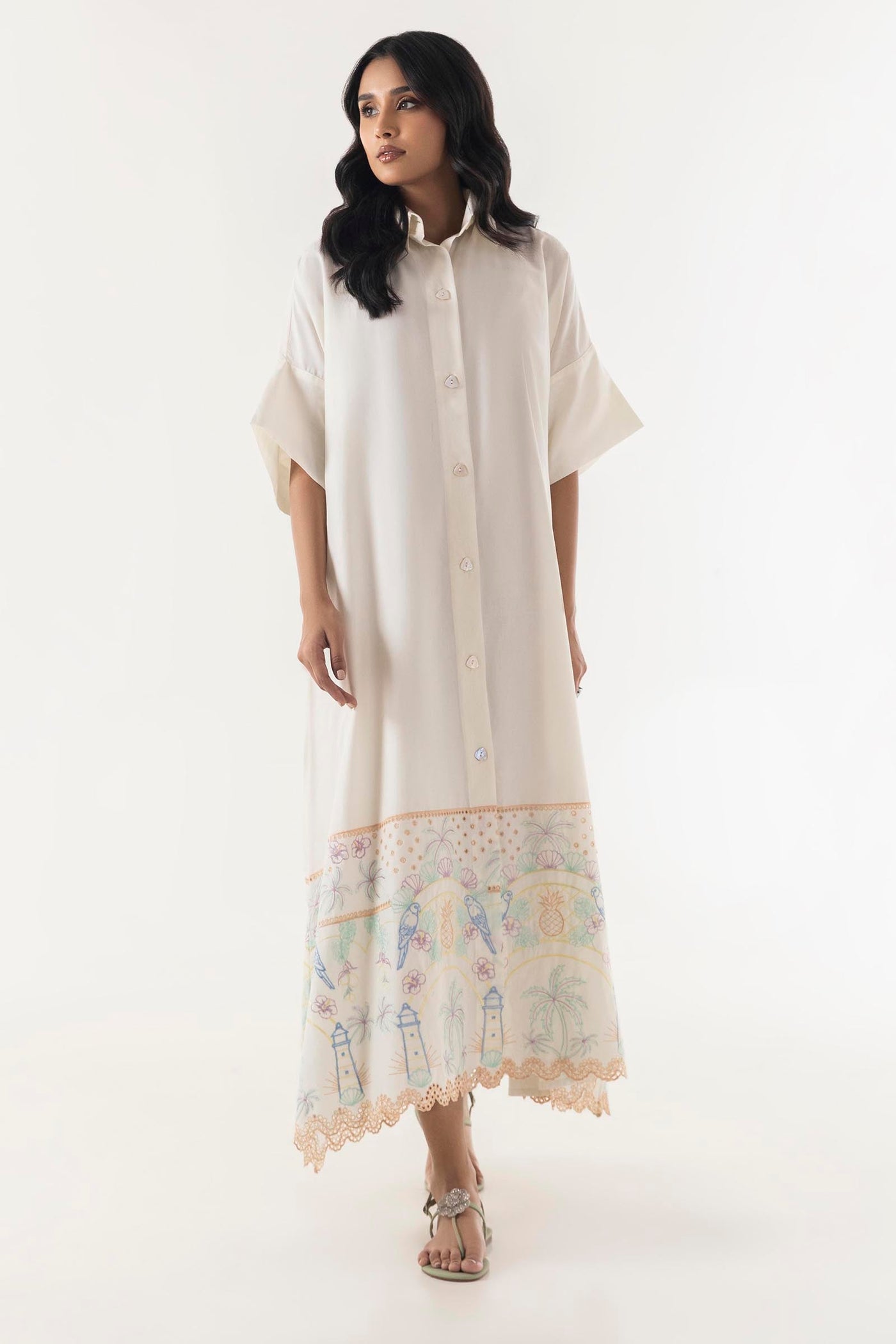 Stitched Embroidered Dress