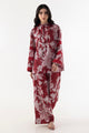 Stitched Blue Printed Cord Set Ss25wsu114p2t
