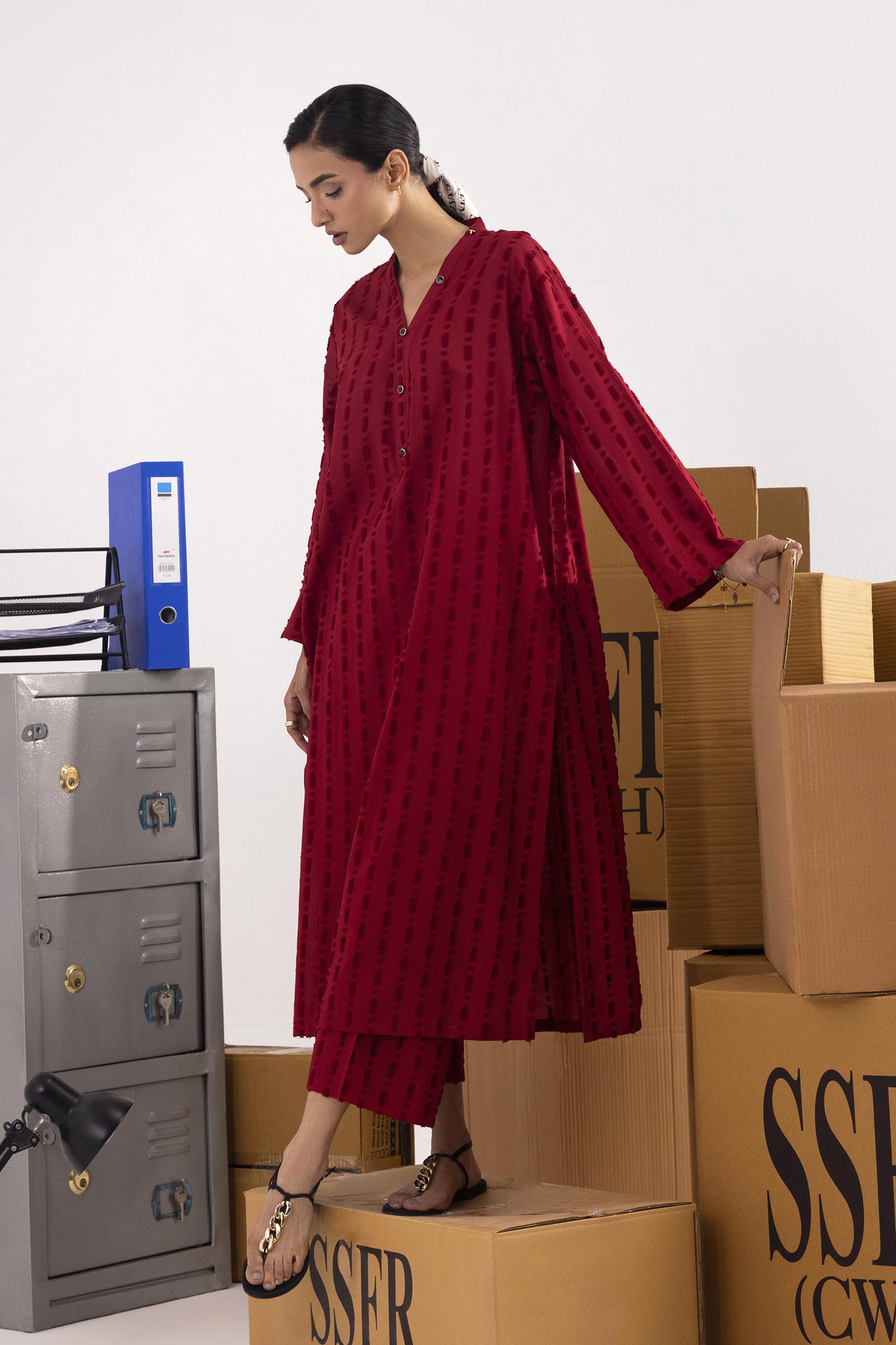 Stitched Brochia Shirt + Culotte