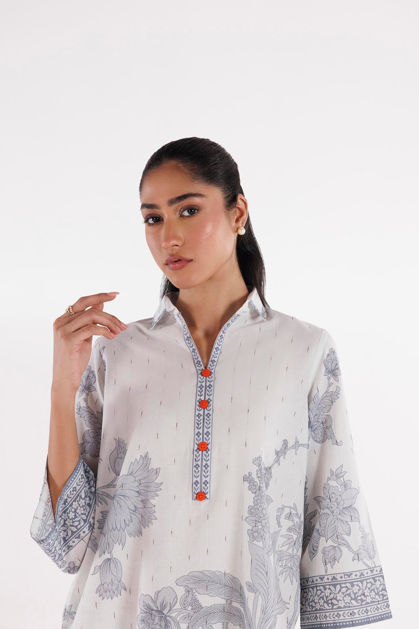 Stitched Printed Lawn Shirt+ Culotte