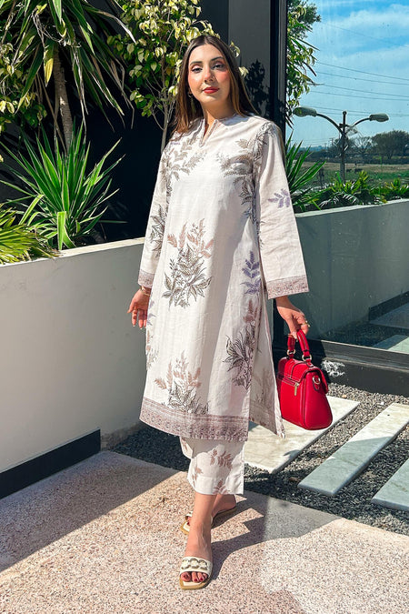 Stitched Printed Slub Shirt + Culotte