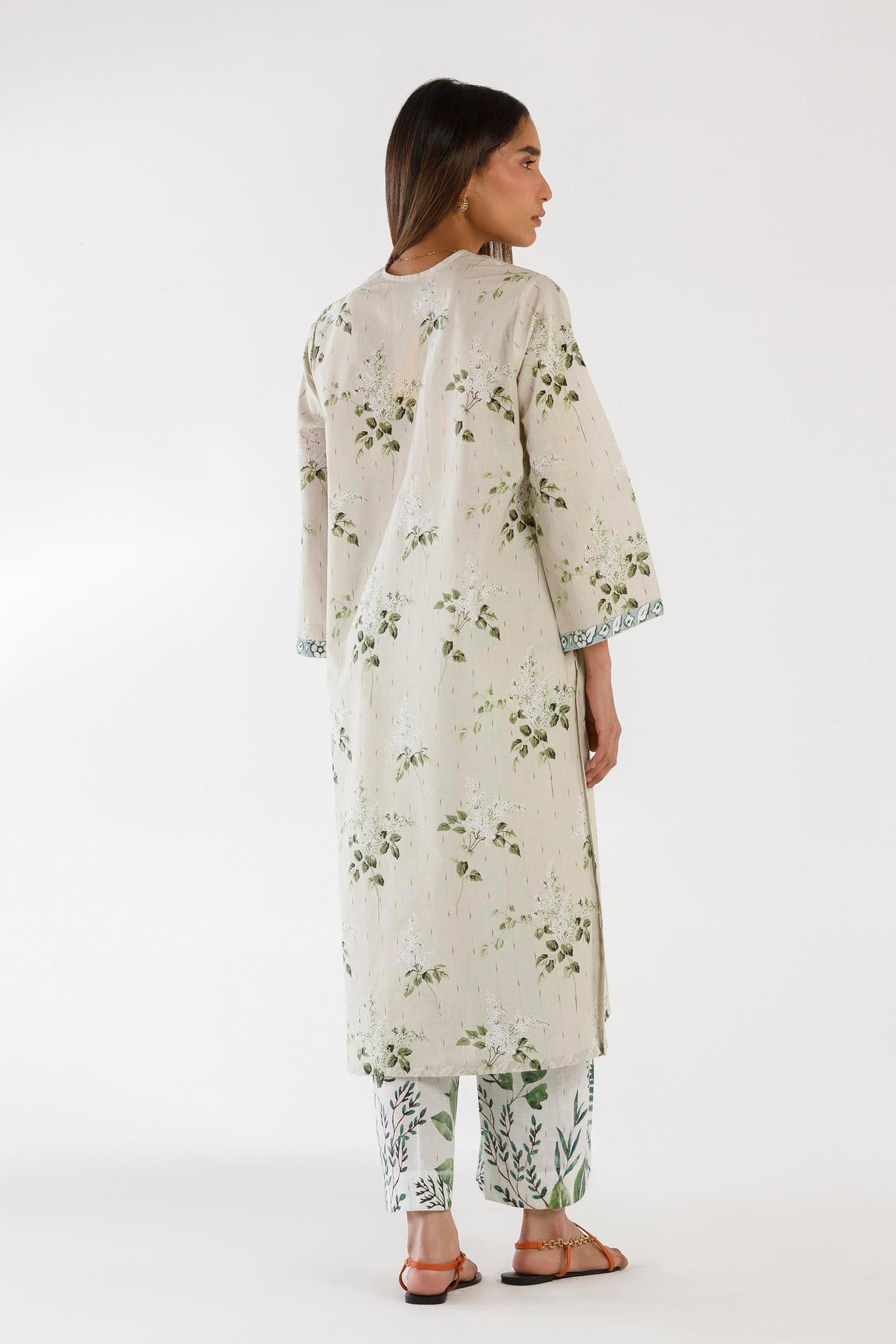 Stitched Printed Textured Shirt + Culotte