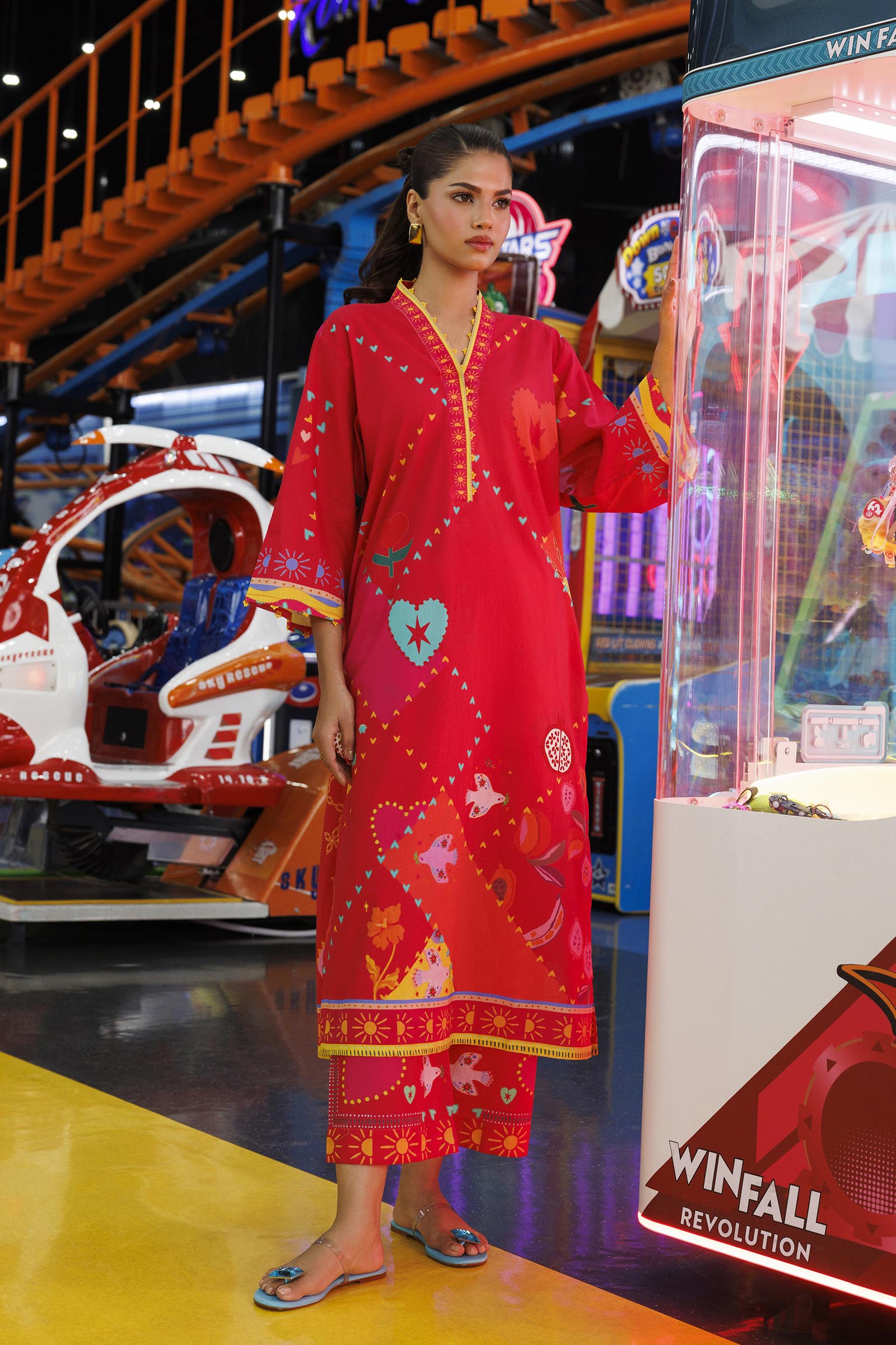 Stitched Printed Lawn Shirt + Culotte