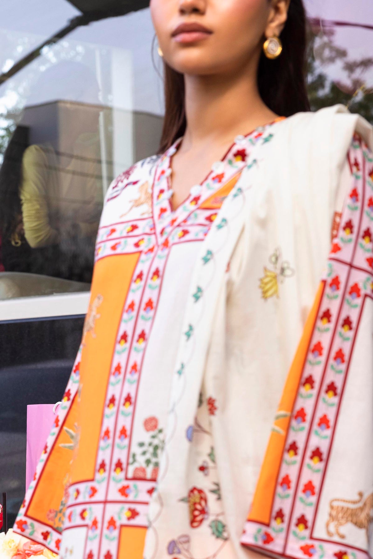 Stitched Printed Lawn Shirt