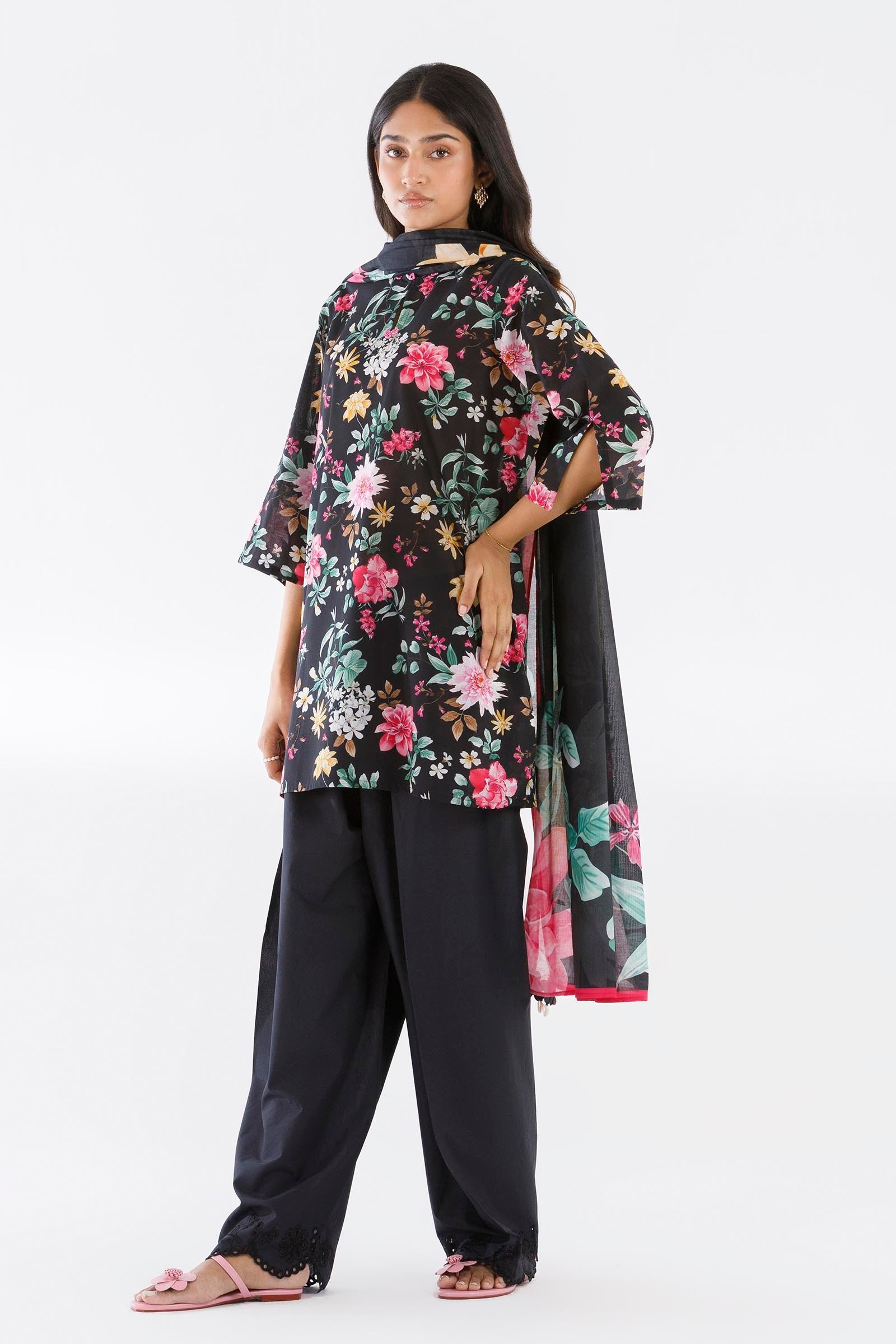 Stitched Printed Lawn Shirt+ Dupatta