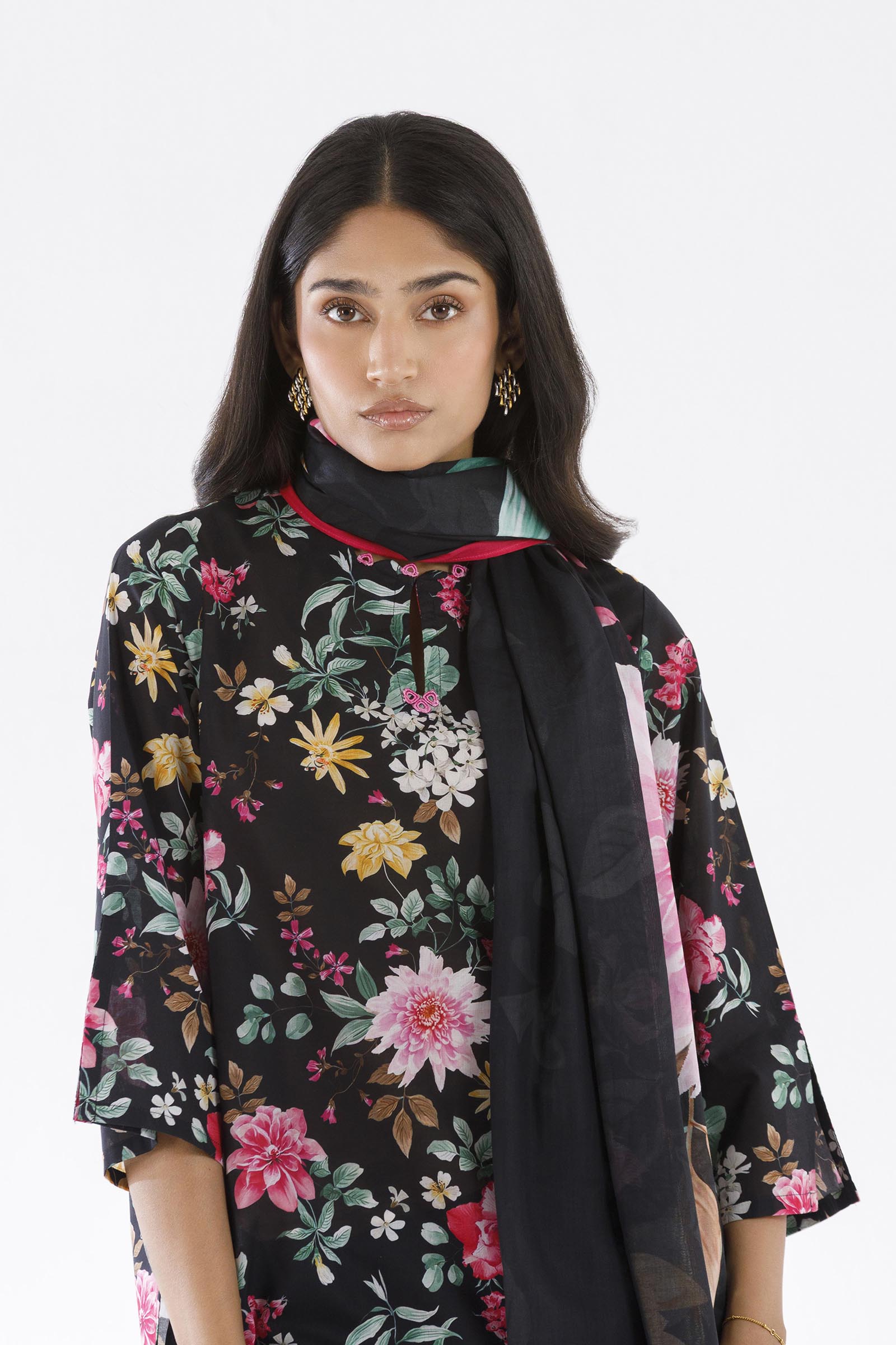 Stitched Printed Lawn Shirt+ Dupatta