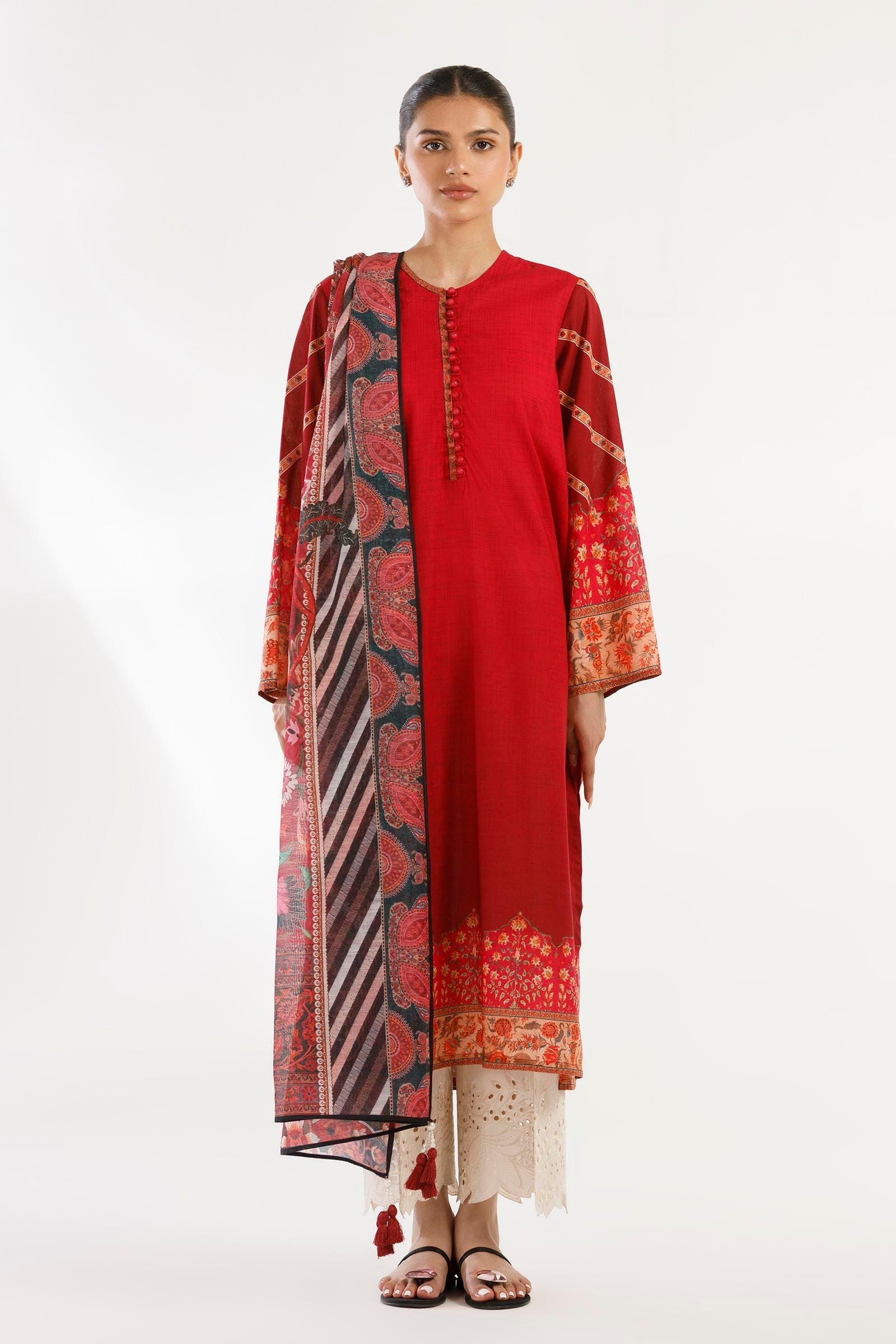 Stitched Printed Lawn Shirt + Dupatta